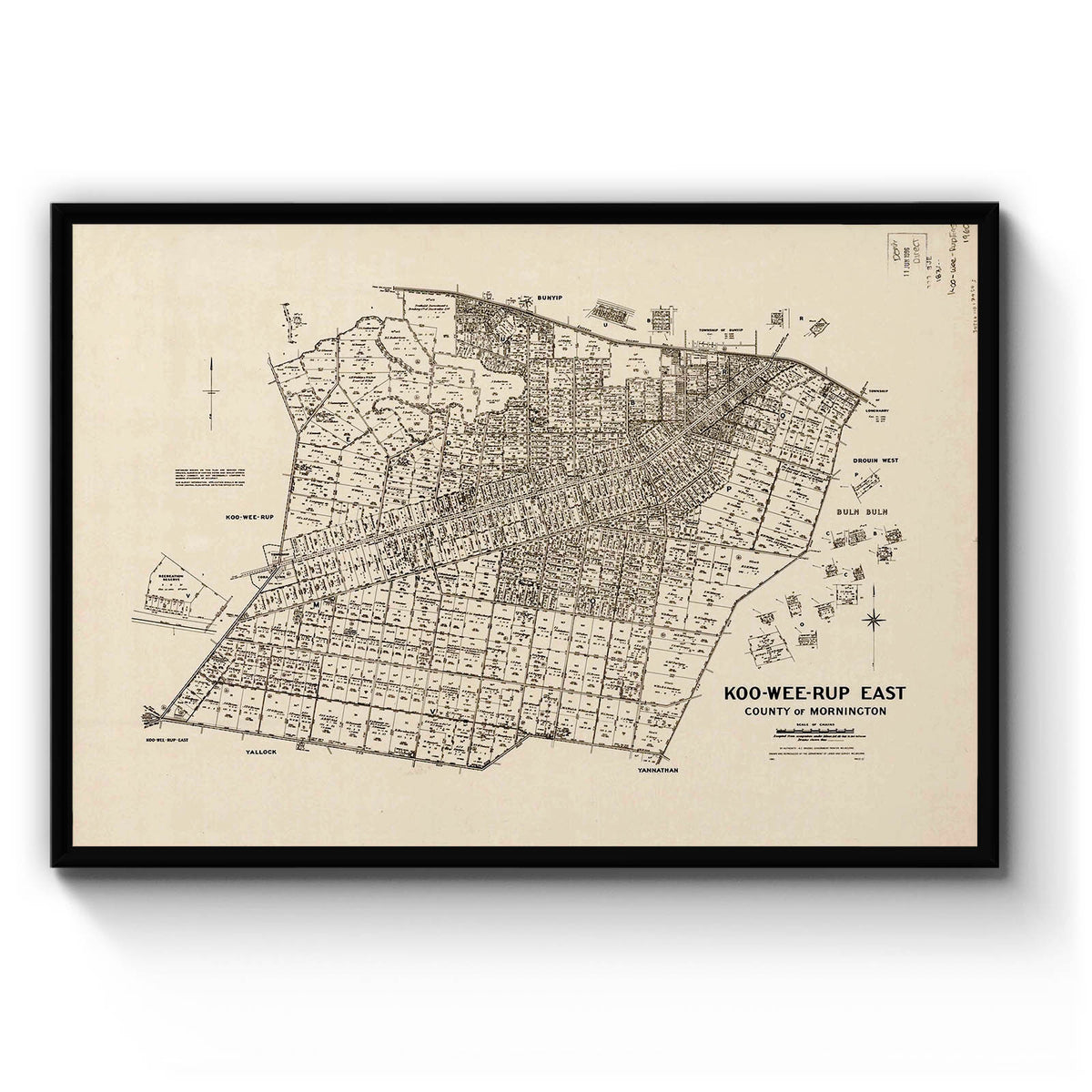 Koo Wee Rup, Victoria Australia Vintage Map 2 (1960) Vintage Maps