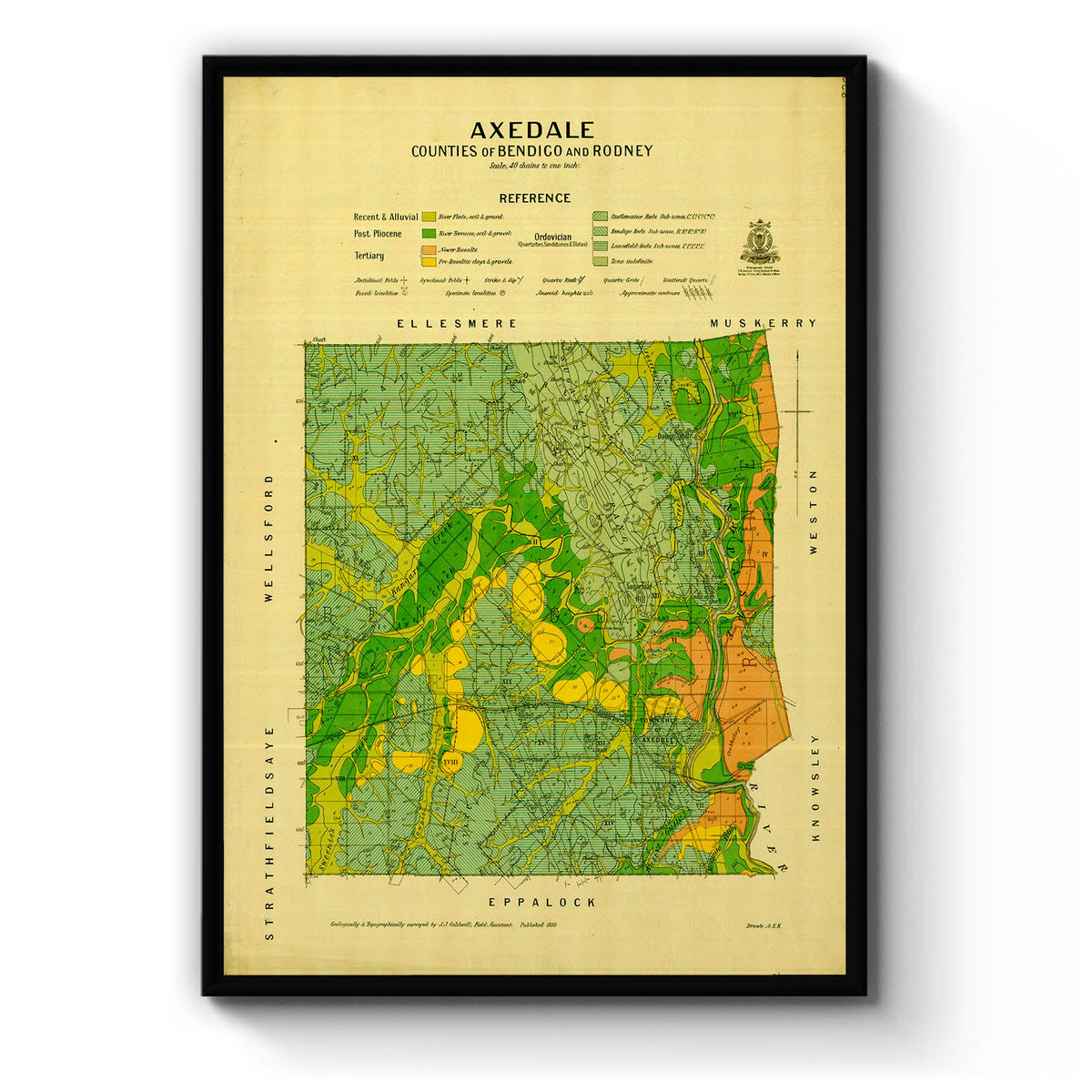 Axedale, Victoria Australia Vintage Map 4 (1930) Vintage Maps