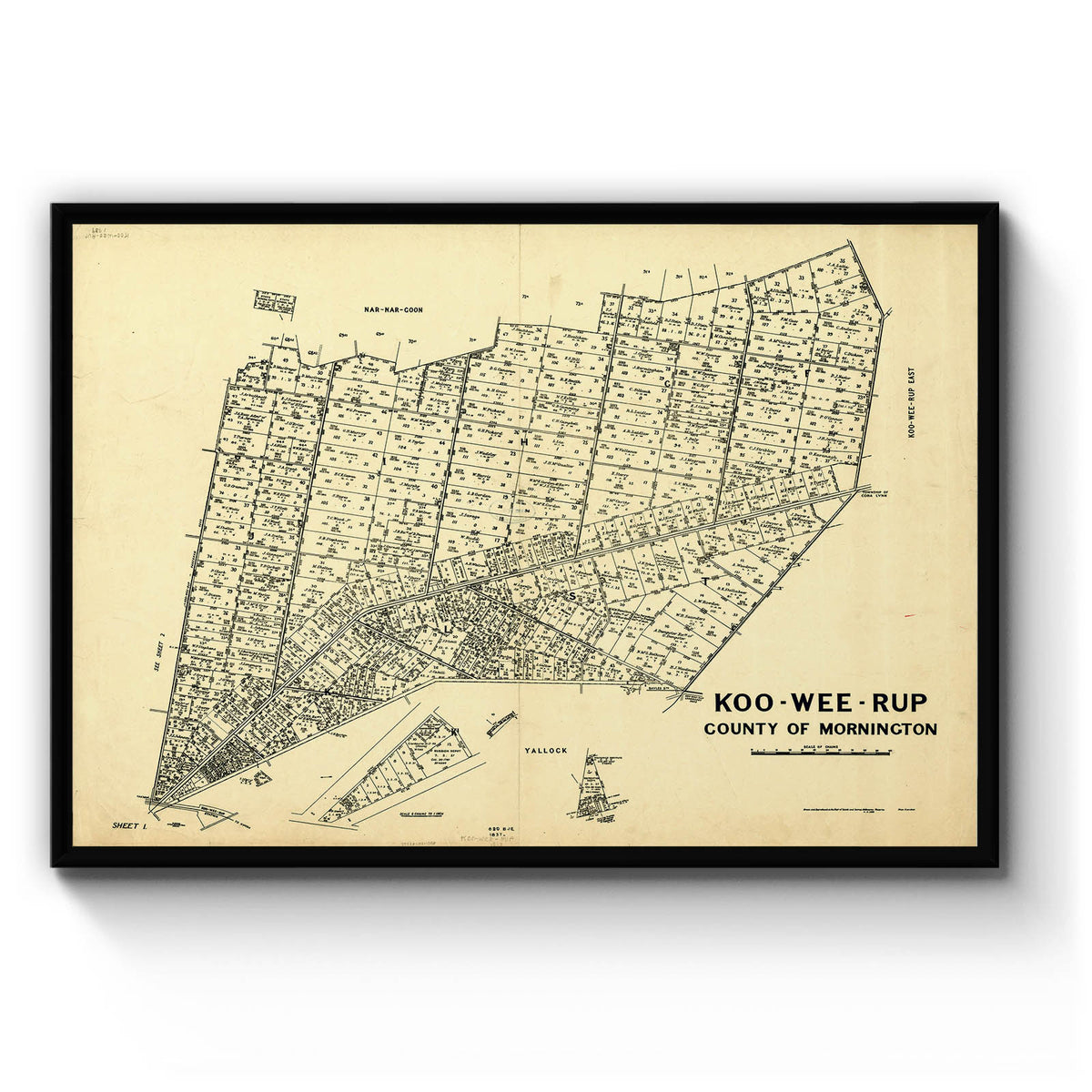 Koo Wee Rup, Victoria Australia Vintage Map 5 (1939) Vintage Maps
