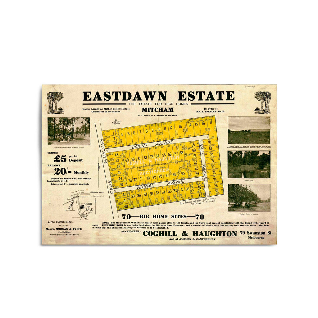 Mitcham, Victoria Vintage Maps