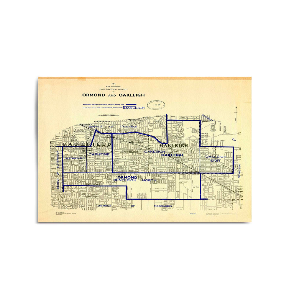 Oakleigh, Victoria Vintage Maps