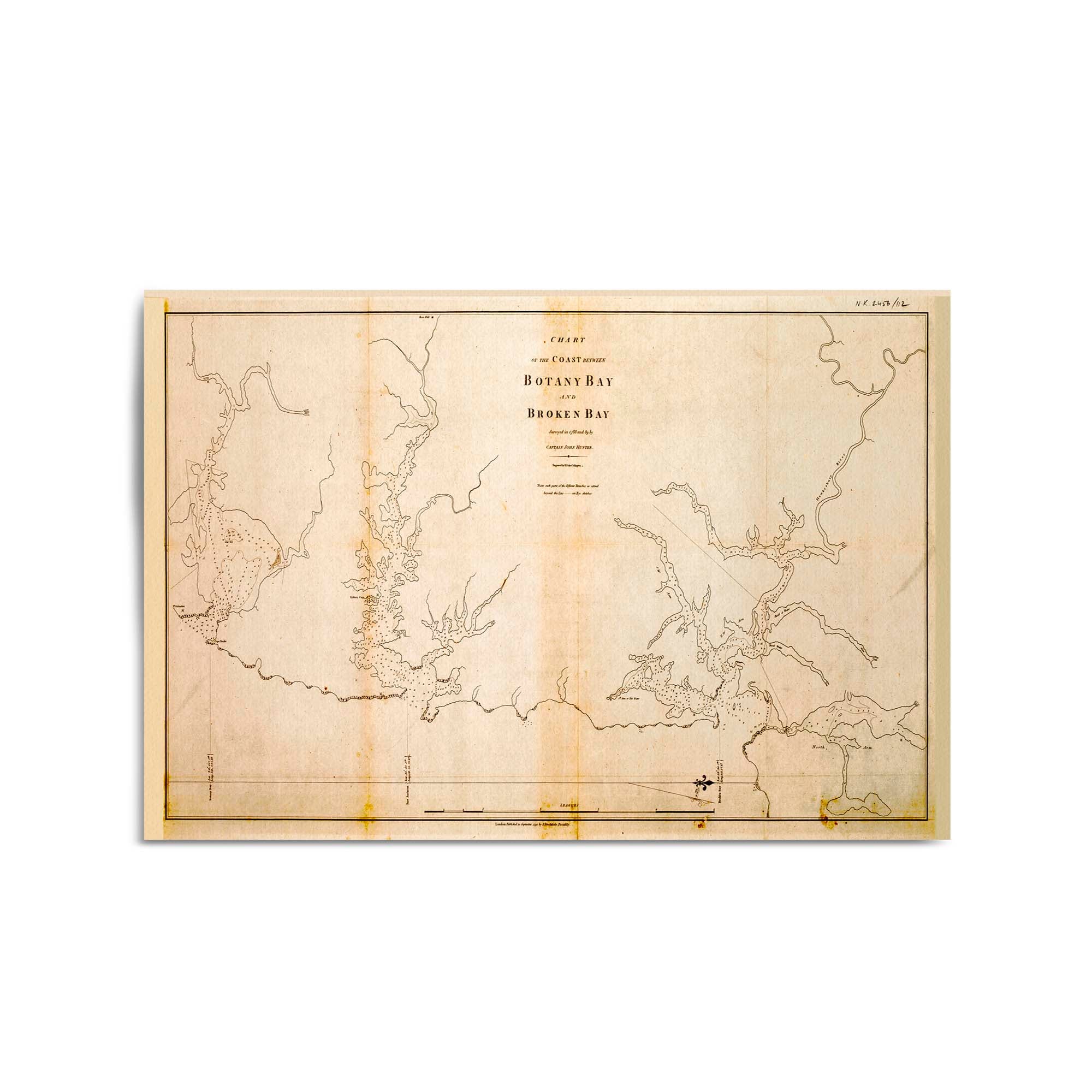 1788 Chart of the Coast between Botany Bay and Broken Bay – Vintage Maps