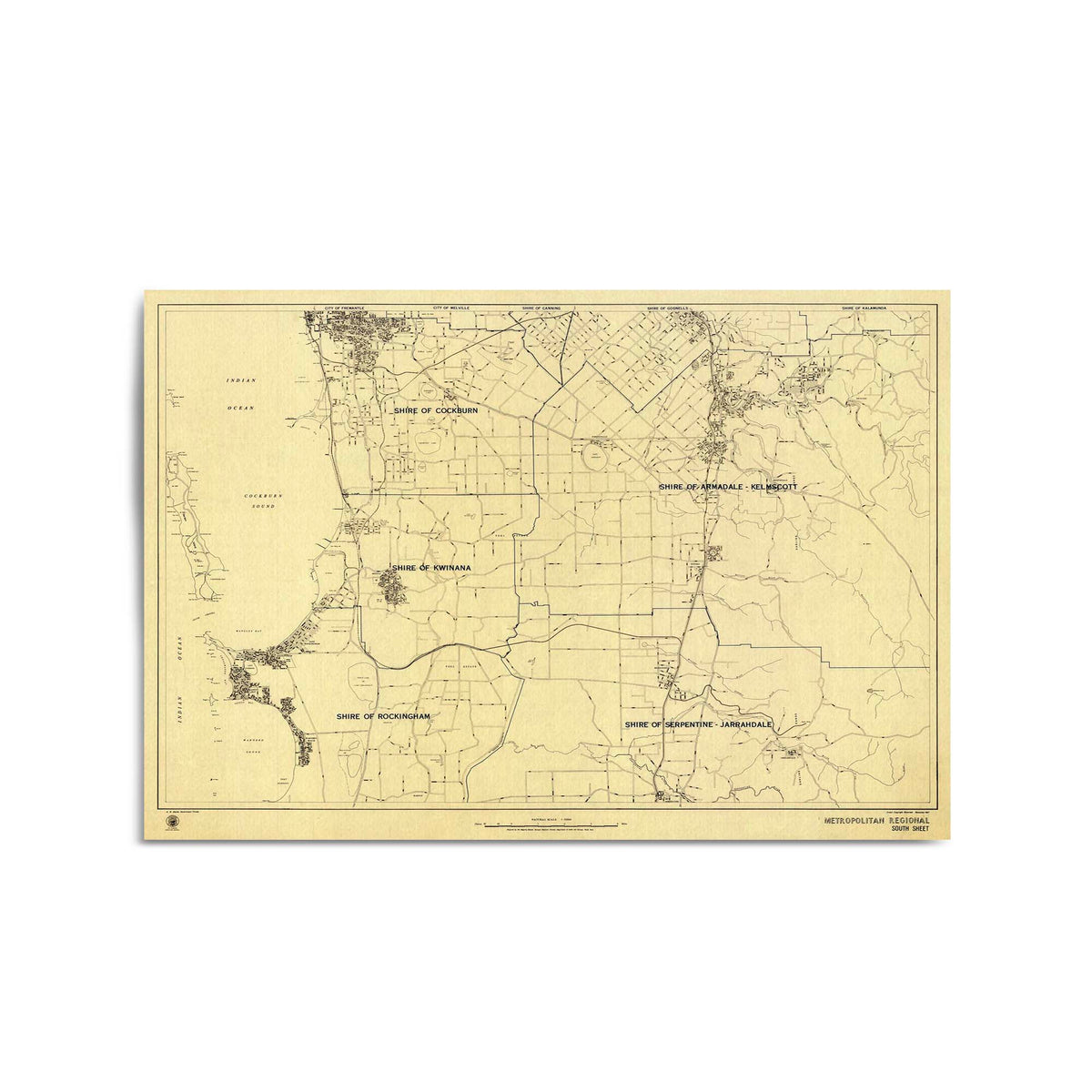 1967 Map of Rockingham & Surrounds, Western Australia – Vintage Maps