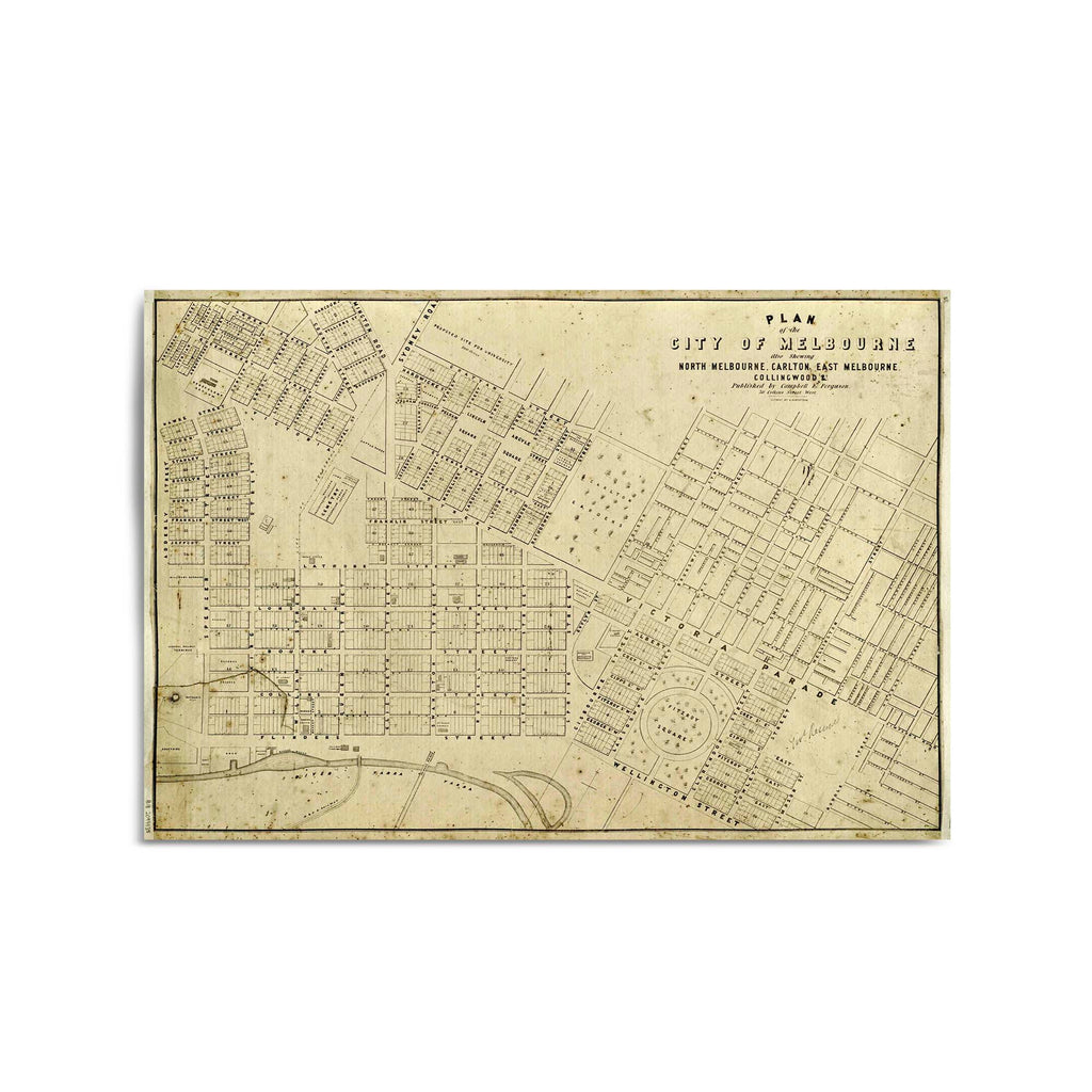 Melbourne CBD, Victoria Vintage Maps