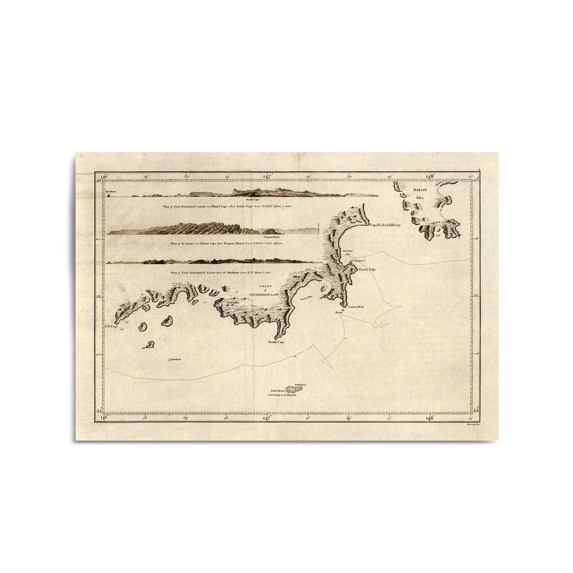 Vintage Maps of Tasmania