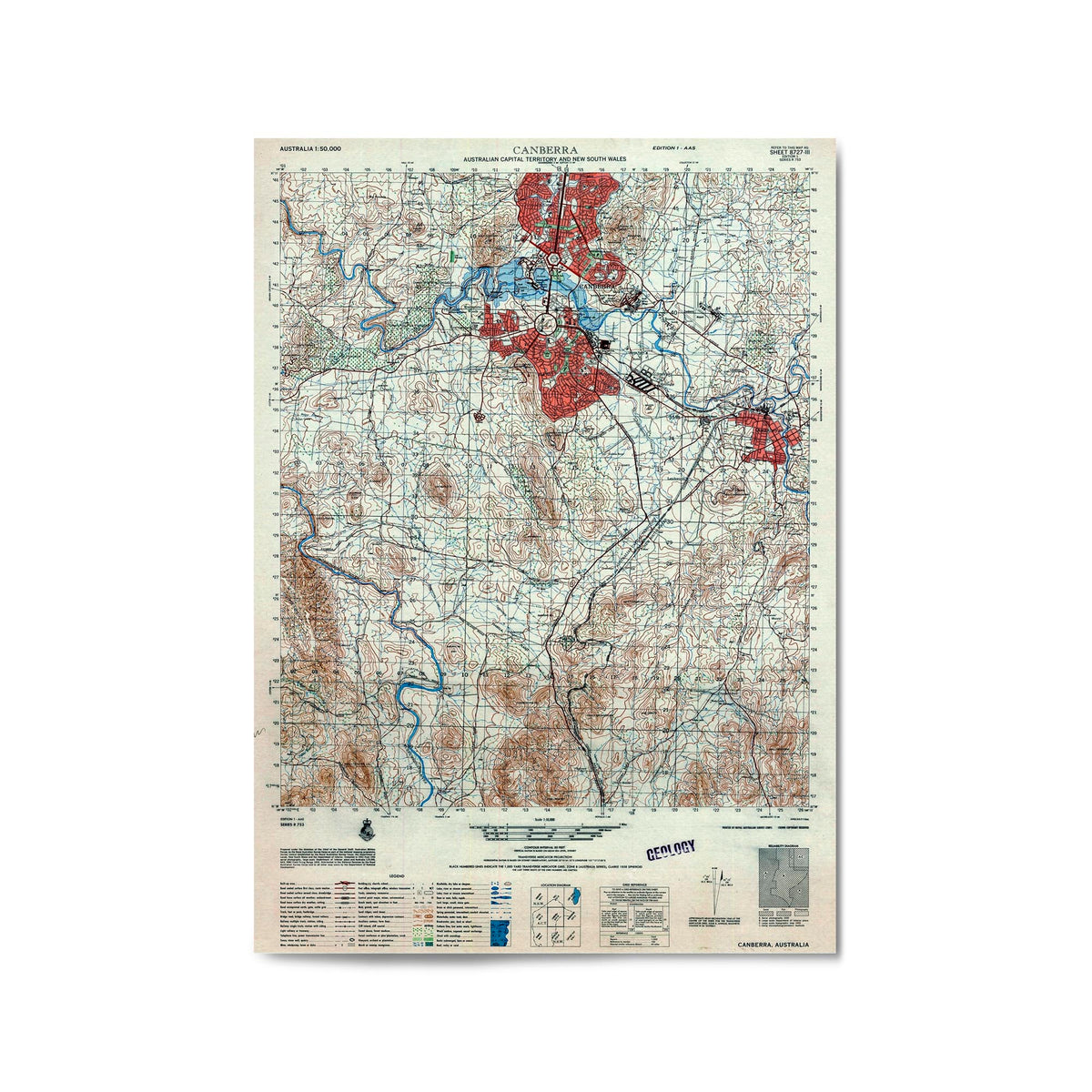 1961 Map of Canberra, Australian Capital Territory – Vintage Maps