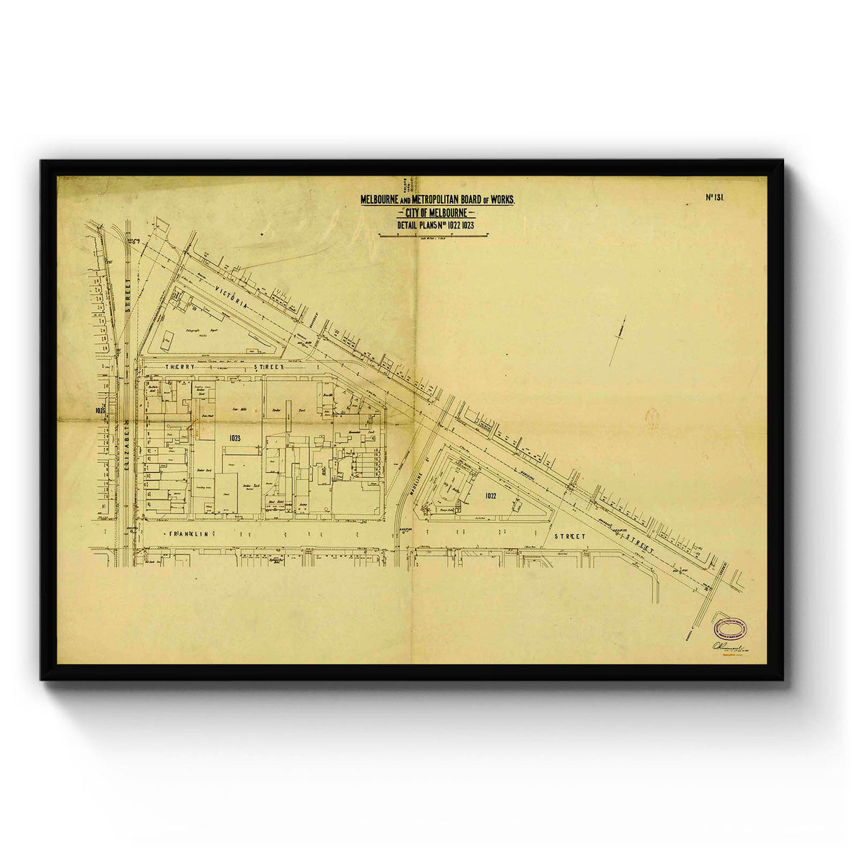 Melbourne CBD, Victoria Australia Vintage Map #45 (1895) – Vintage Maps
