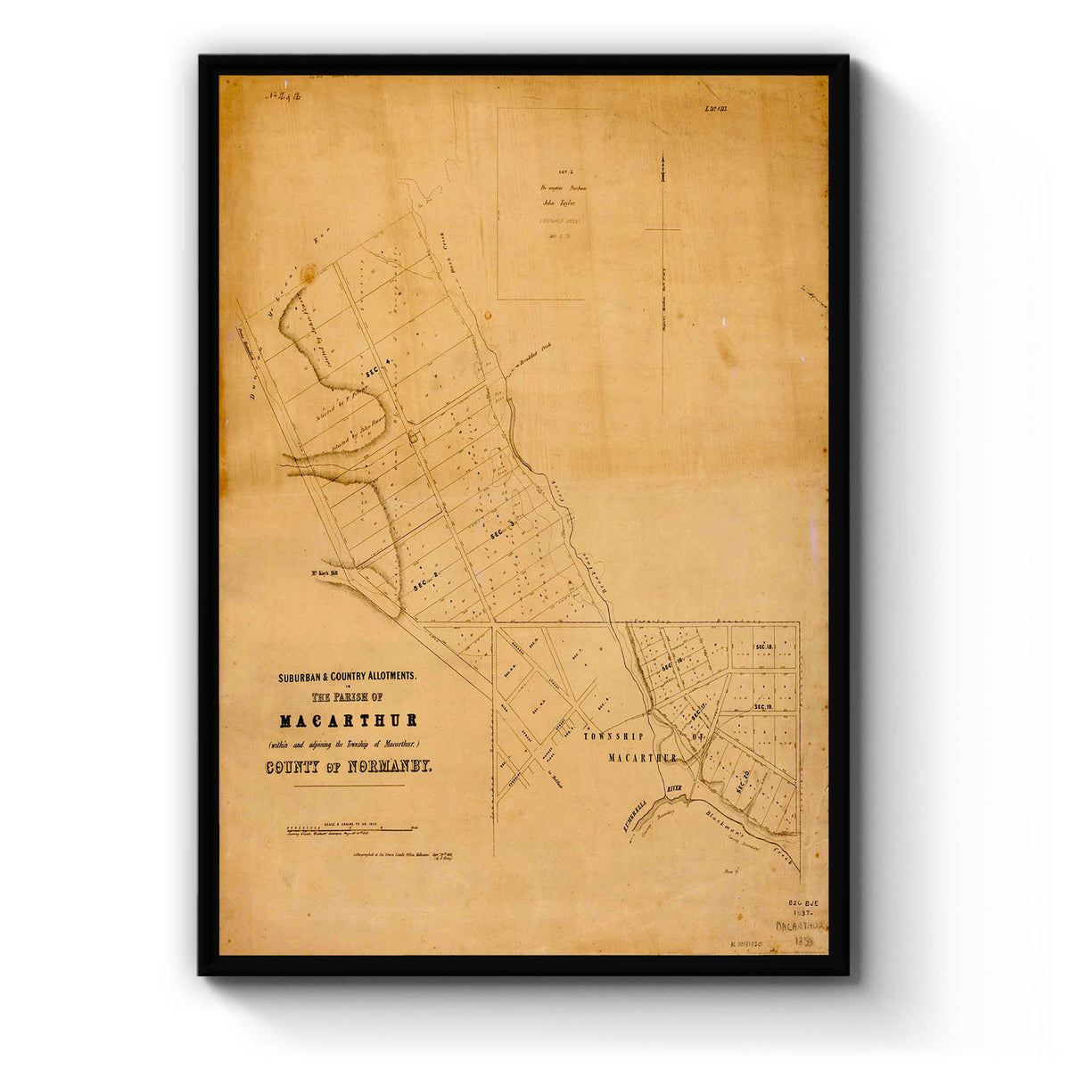 MacArthur, Victoria Australia Vintage Map #1 (1859) – Vintage Maps