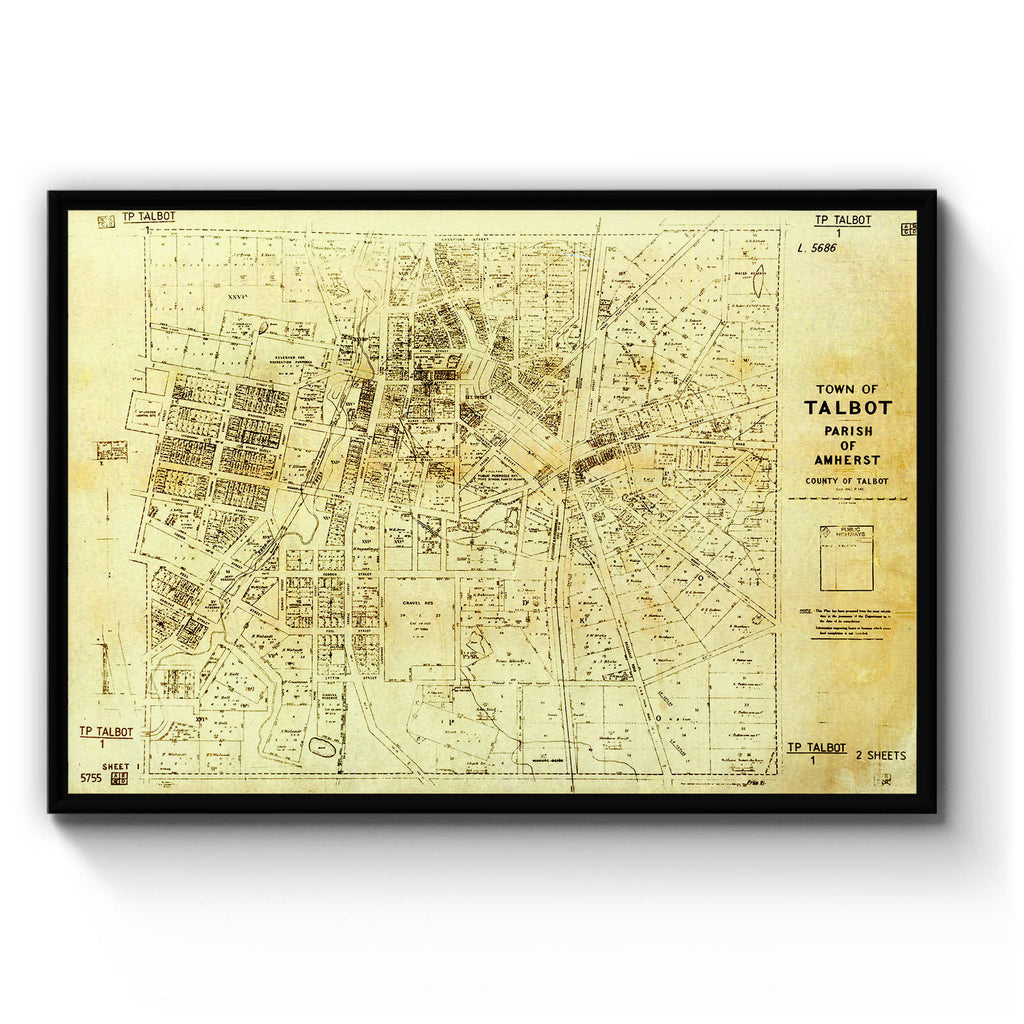 Talbot Map Talbot, Victoria Vintage Maps