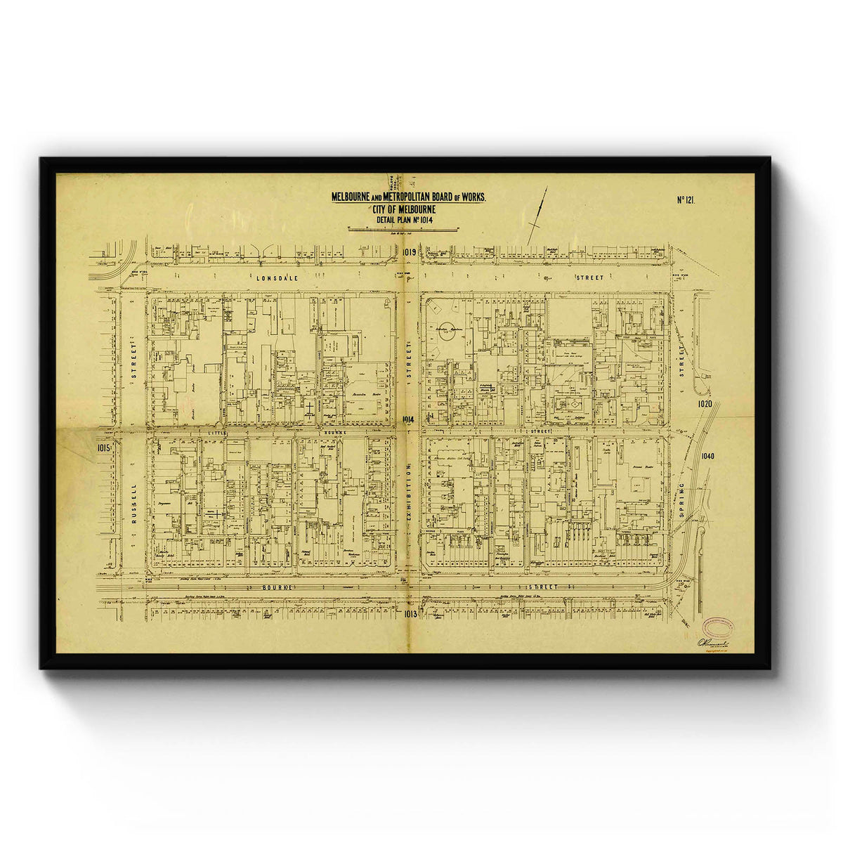 Melbourne CBD, Victoria Australia Vintage Map #19 (1895) – Vintage Maps