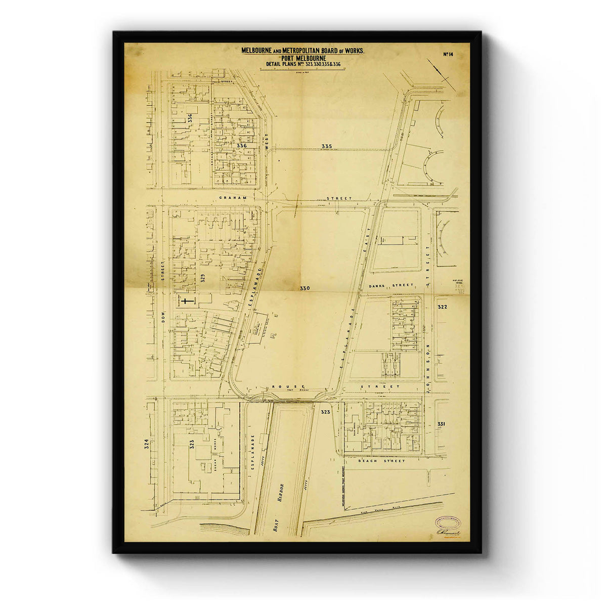 Port Melbourne, Victoria Australia Vintage Map #31 (1894) – Vintage Maps