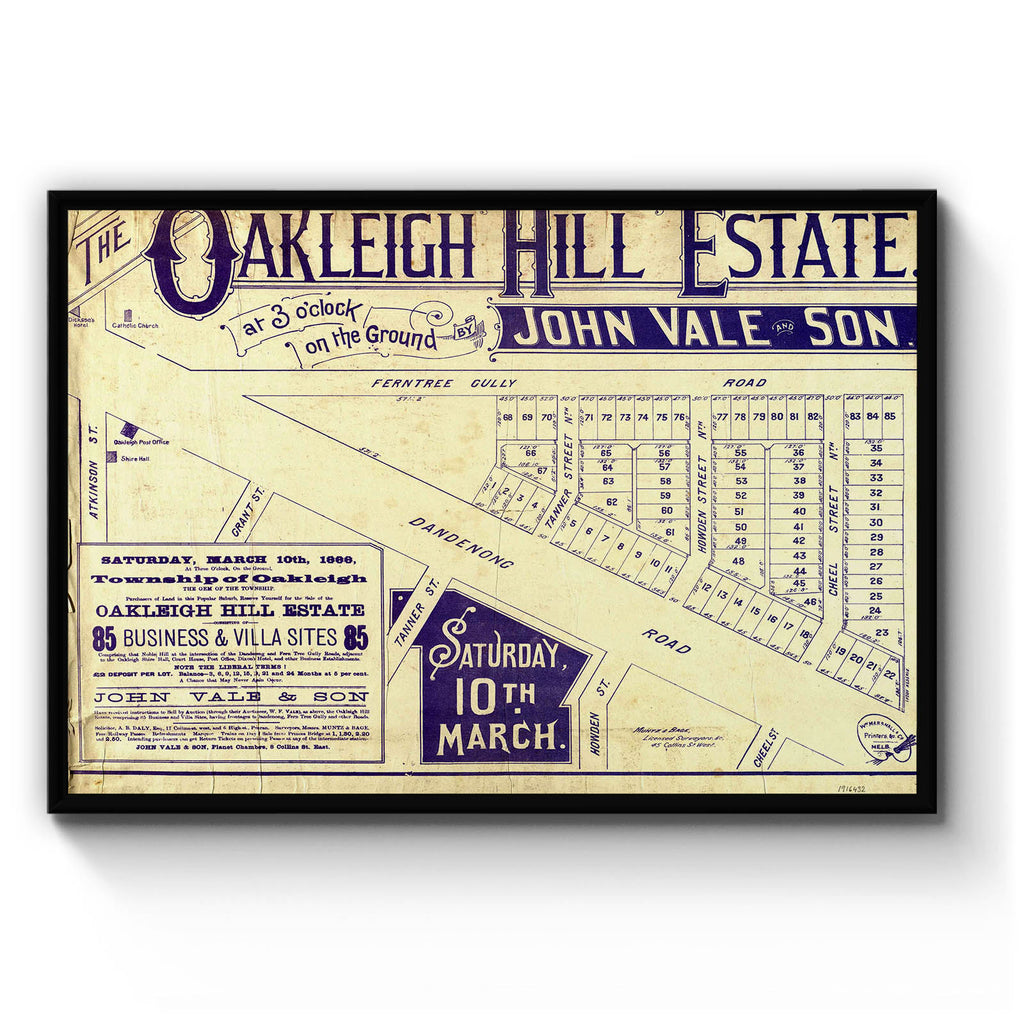 Oakleigh, Victoria Vintage Maps