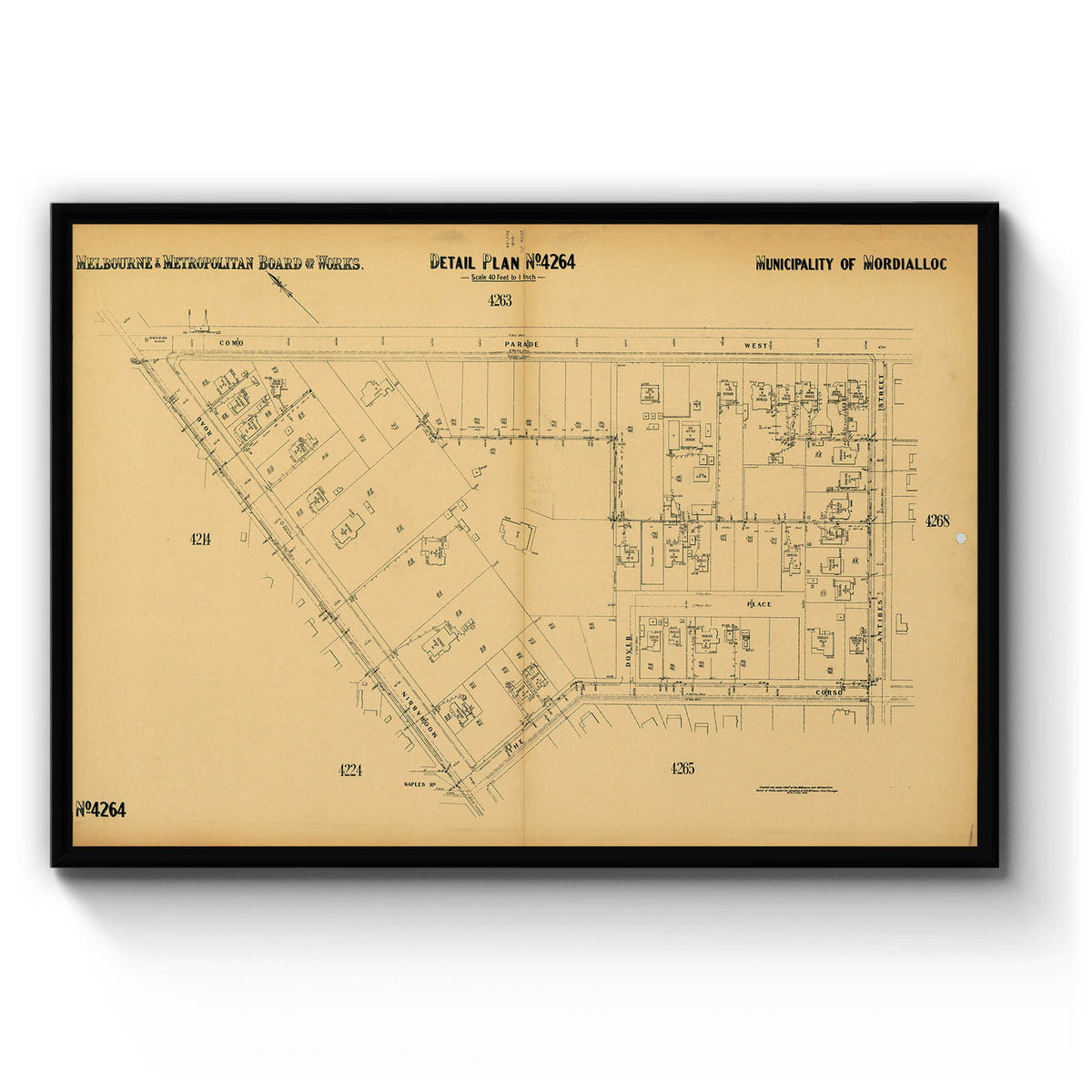 Mordialloc, Victoria Australia Vintage Map #83 (1940) – Vintage Maps