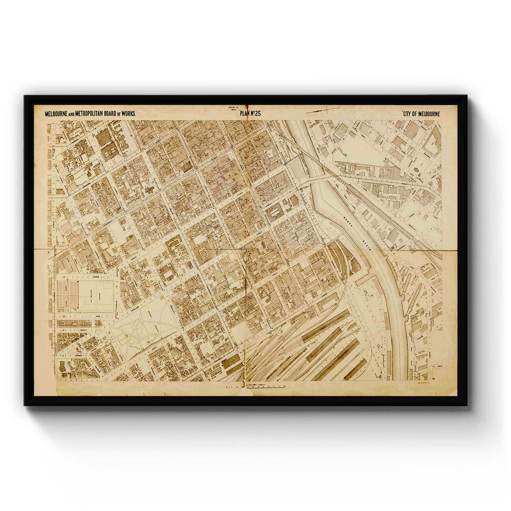 Melbourne CBD, Victoria Vintage Maps