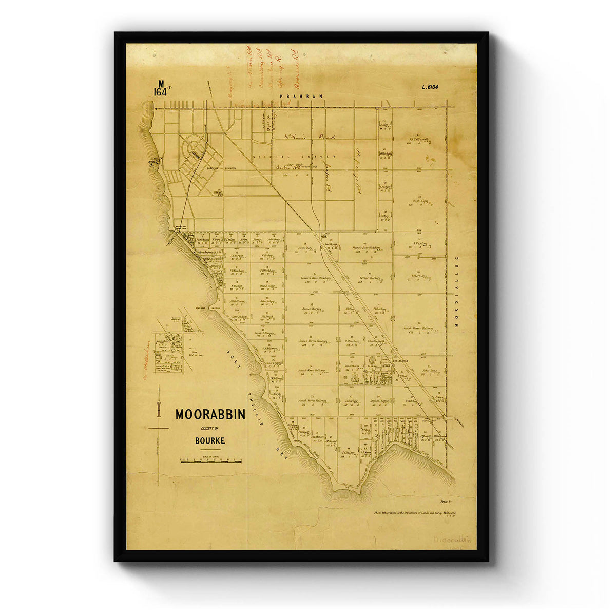 Hampton, Victoria Australia Vintage Map #2 (1885) – Vintage Maps
