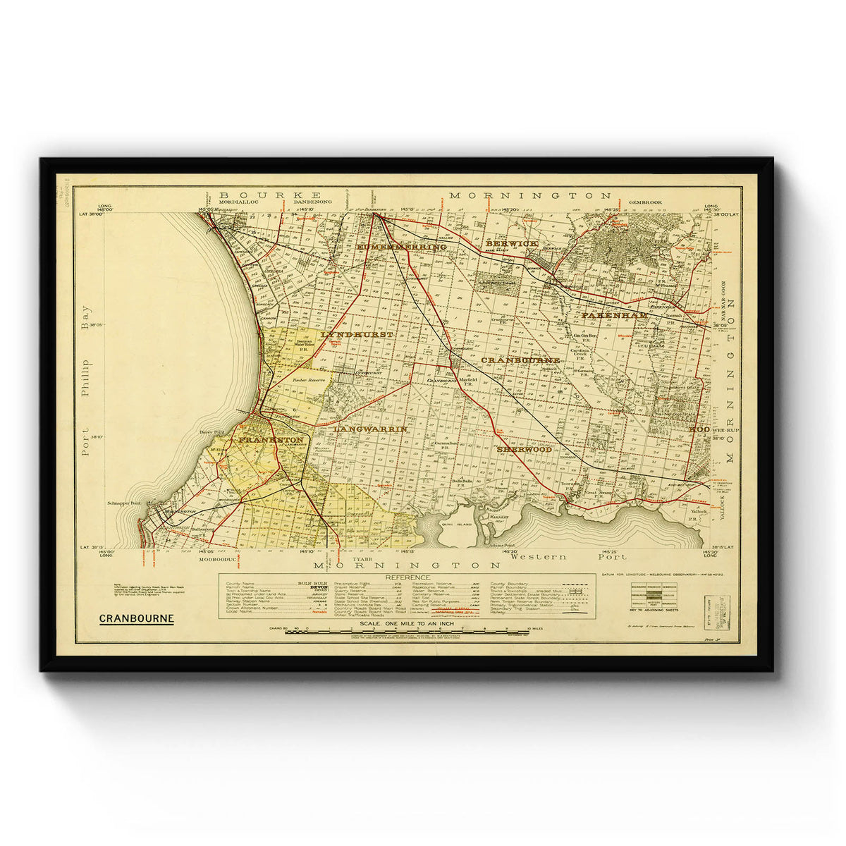Cranbourne, Victoria Australia Vintage Map #13a (1937) – Vintage Maps