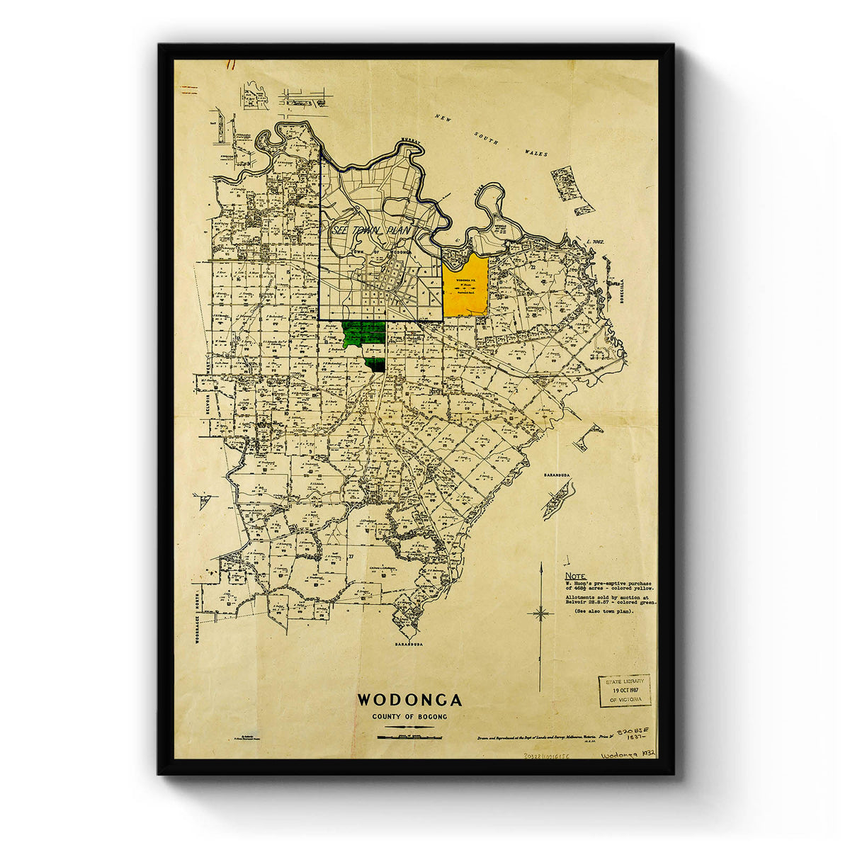 Wodonga, Victoria Australia Vintage Map #8 (1932) – Vintage Maps