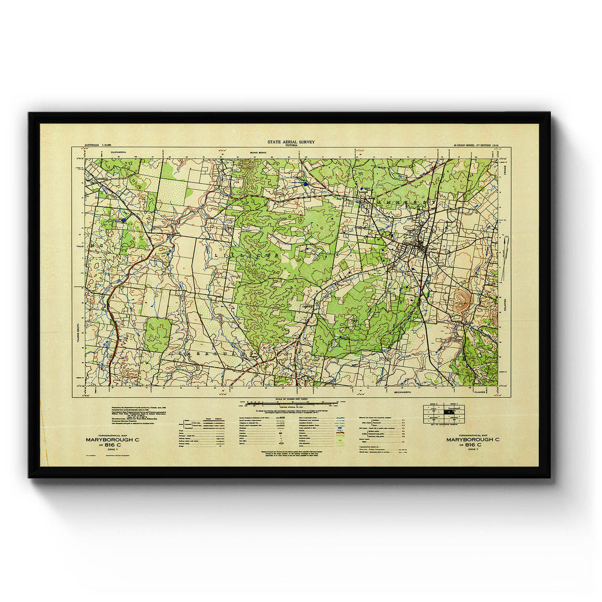 Talbot, Victoria Australia Vintage Map #4 (1949) – Vintage Maps