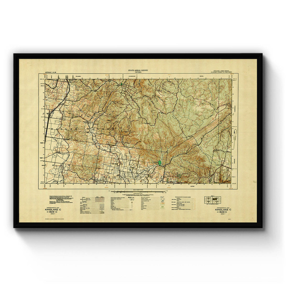 Kinglake, Victoria Australia Vintage Map #2 (1954) – Vintage Maps