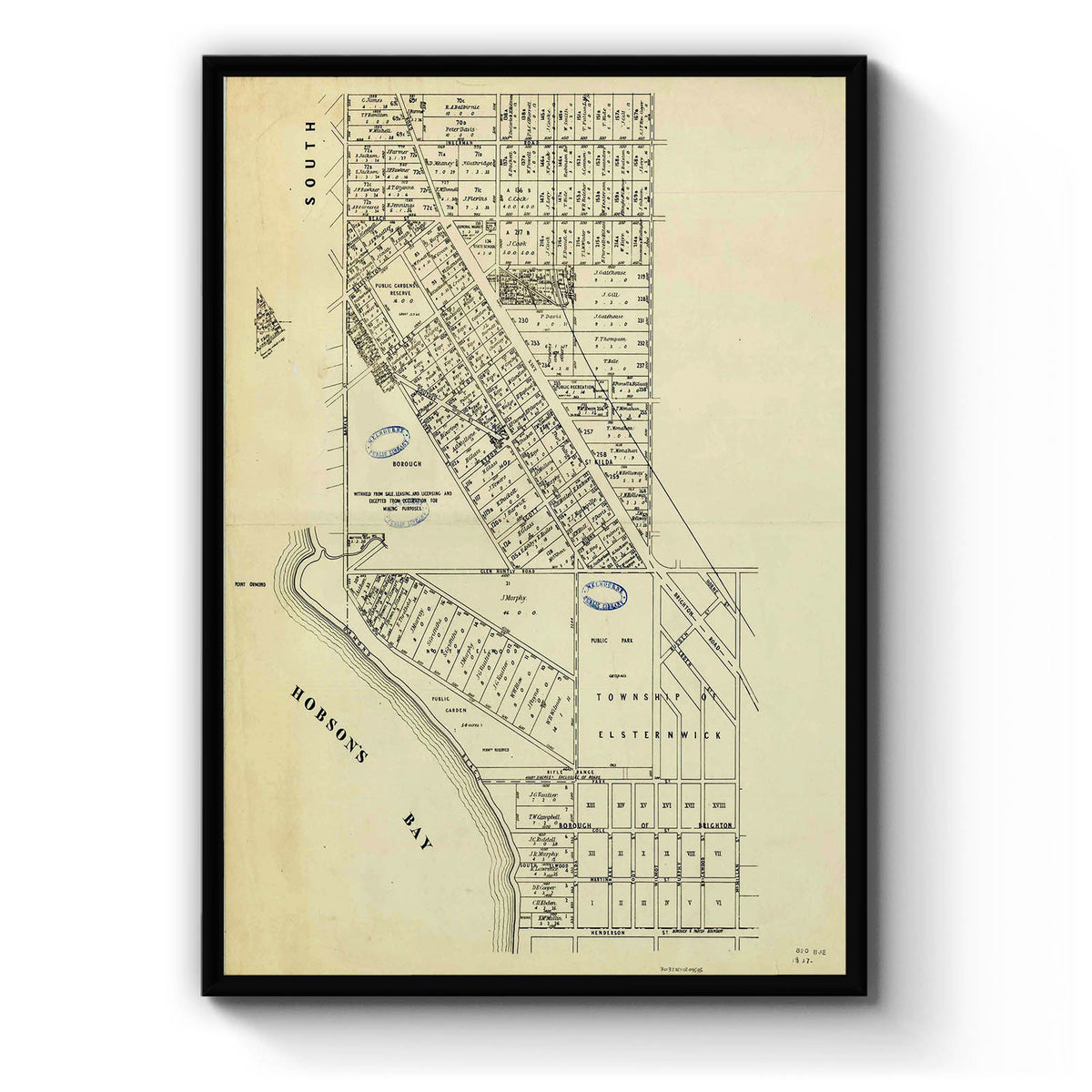 Elwood, Victoria Australia Vintage Map #14 (186-?) – Vintage Maps