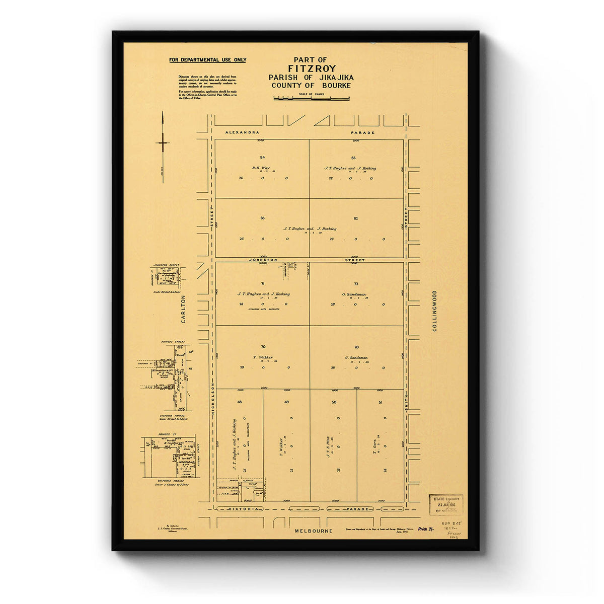 Fitzroy, Victoria Australia Vintage Map #52 (1948) – Vintage Maps