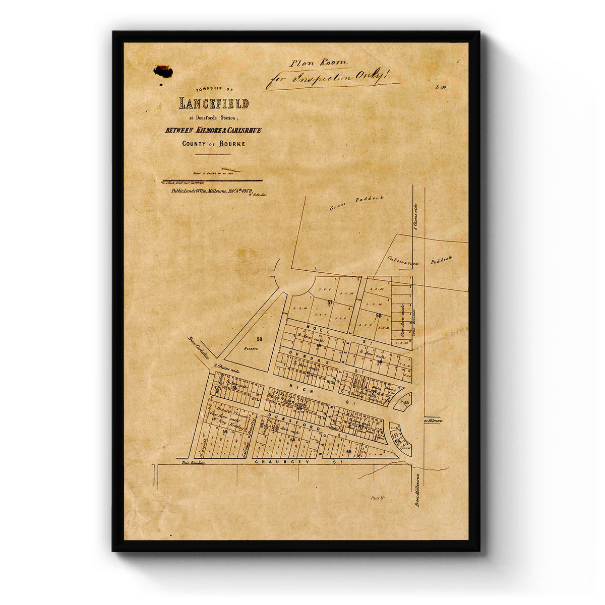 Lancefield, Victoria Australia Vintage Map #1 (1859) – Vintage Maps