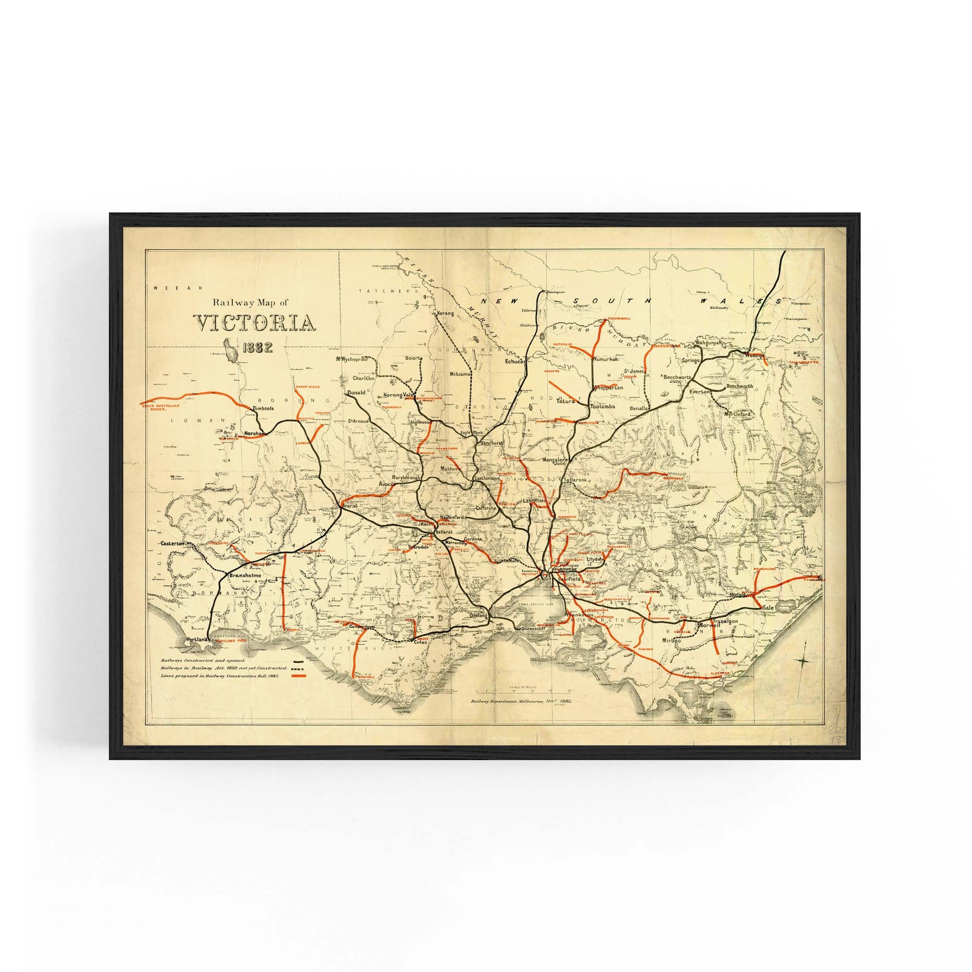 1882 Vintage Map of Victoria, Australia – Vintage Maps