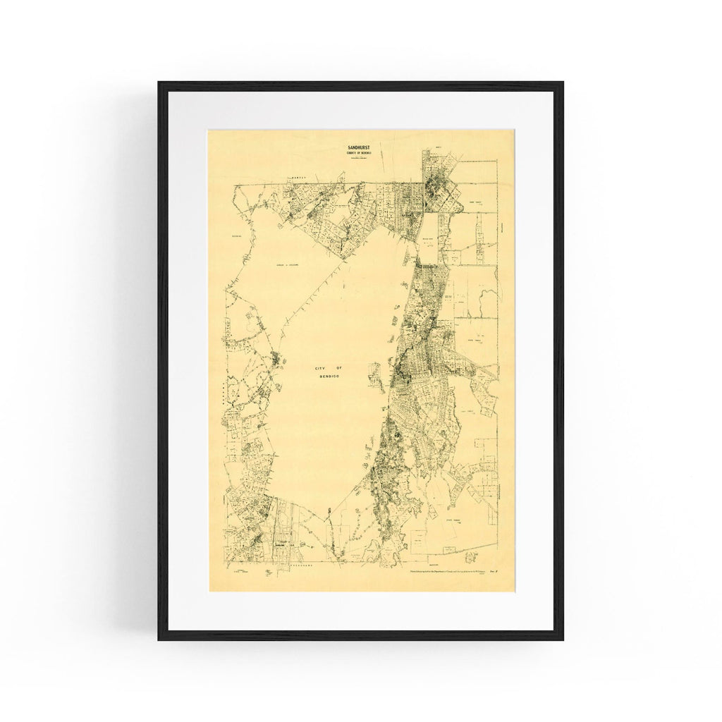 1926 Map of Bendigo (Sandhurst), Victoria – Vintage Maps