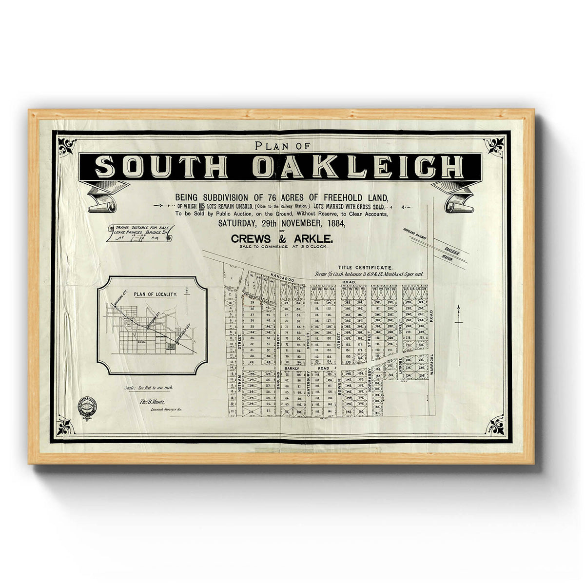Oakleigh, Victoria Australia Vintage Map #16 (1884) – Vintage Maps