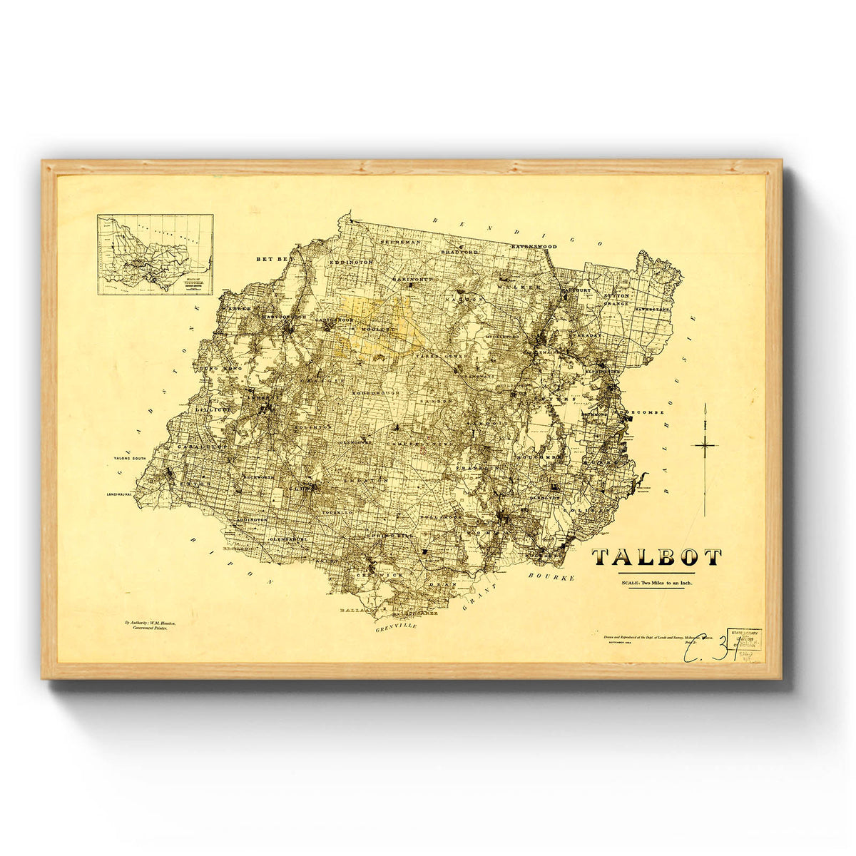 Talbot Map Talbot, Victoria Australia Vintage Map #3 (1954) – Vintage Maps