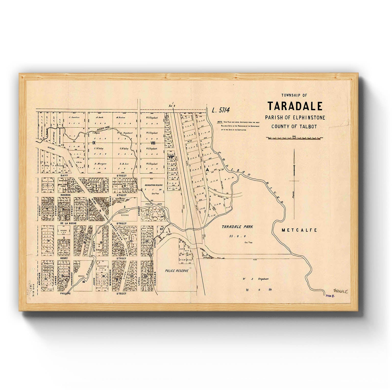 Taradale Victoria Australia Vintage Map 1 1879 Vintage Maps