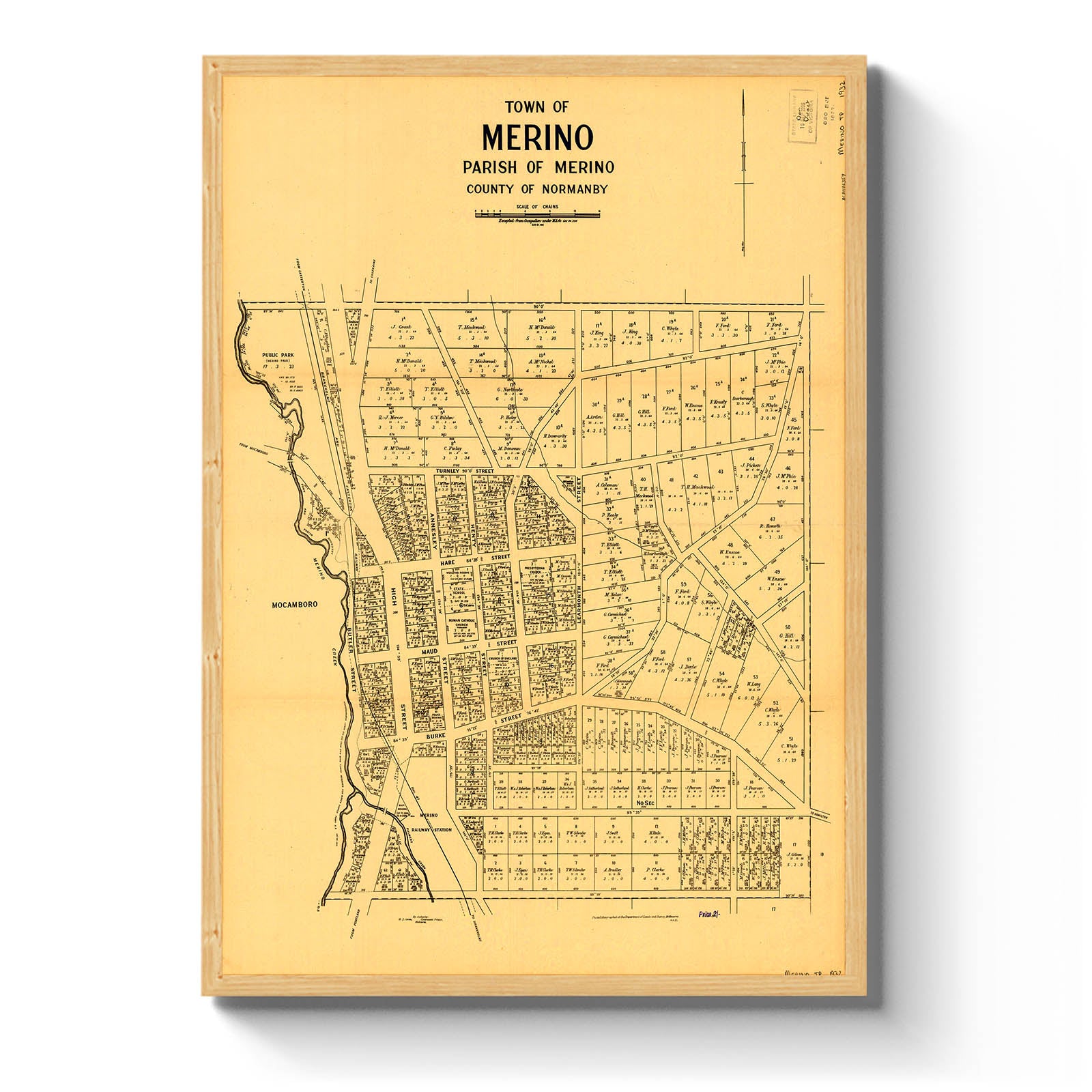 Merino, Victoria Australia Vintage Map #5 (1932) – Vintage Maps