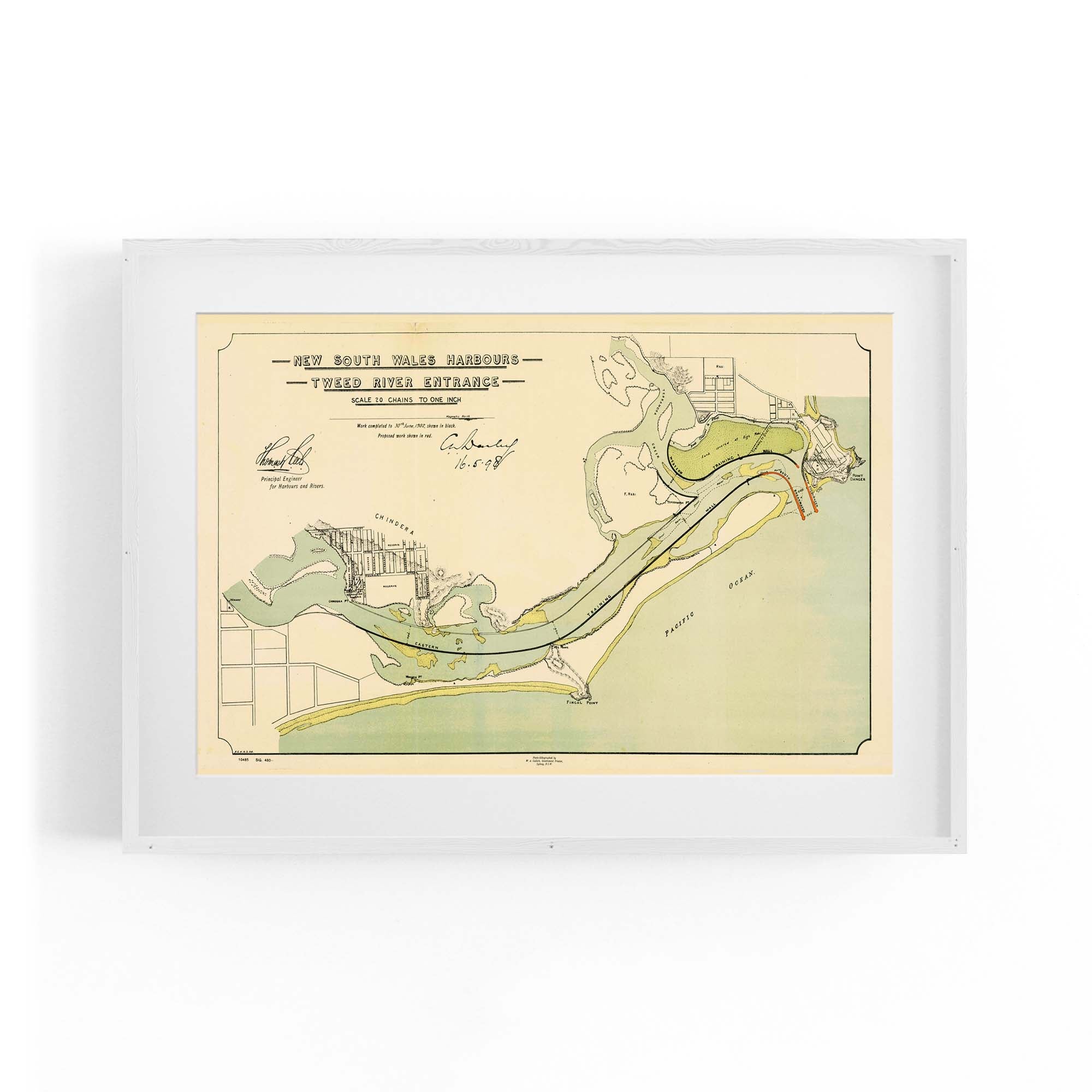 1902 Map of Chinderah and Tweed Heads, New South Wales Vintage Maps