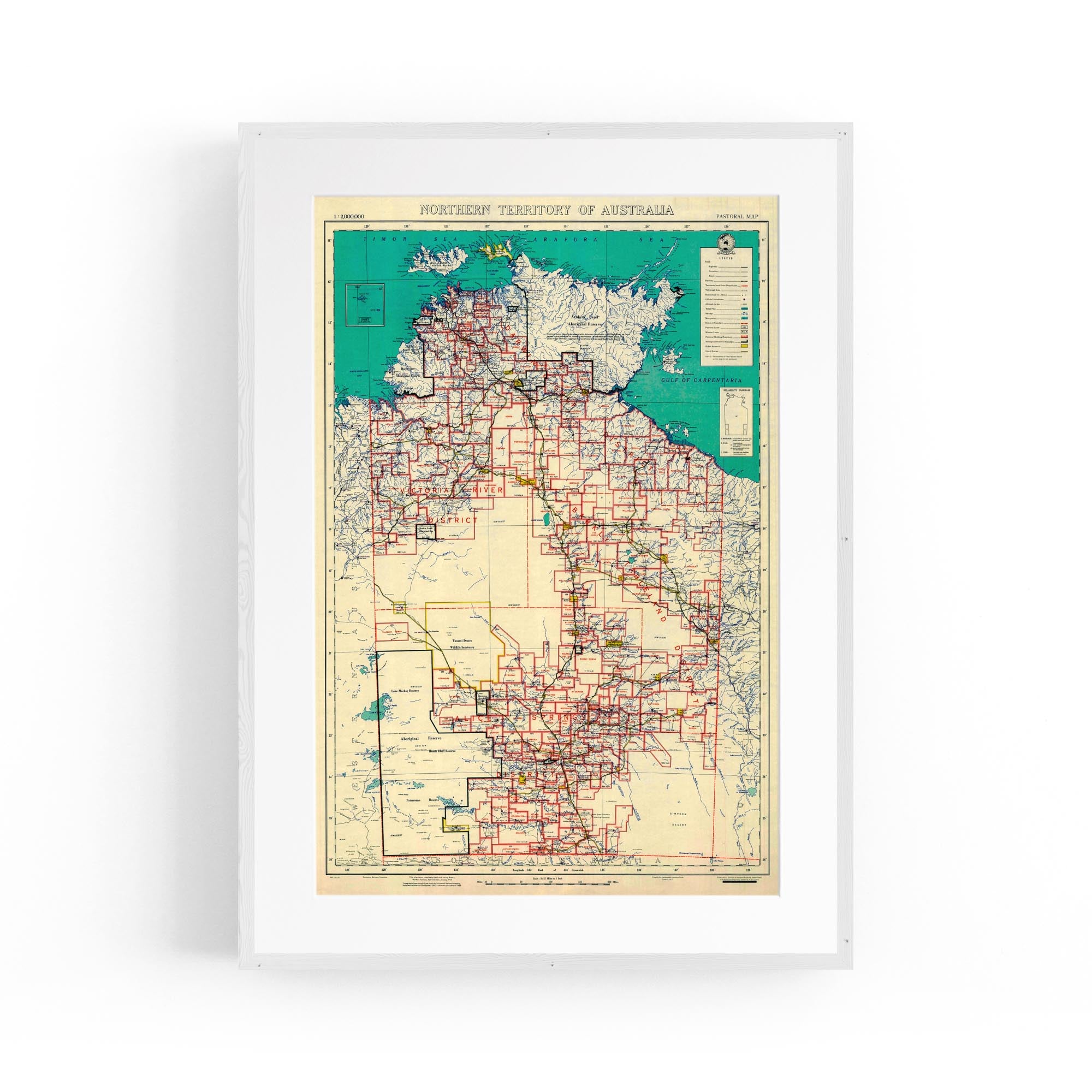 1969 Map of the Northern Territory – Vintage Maps