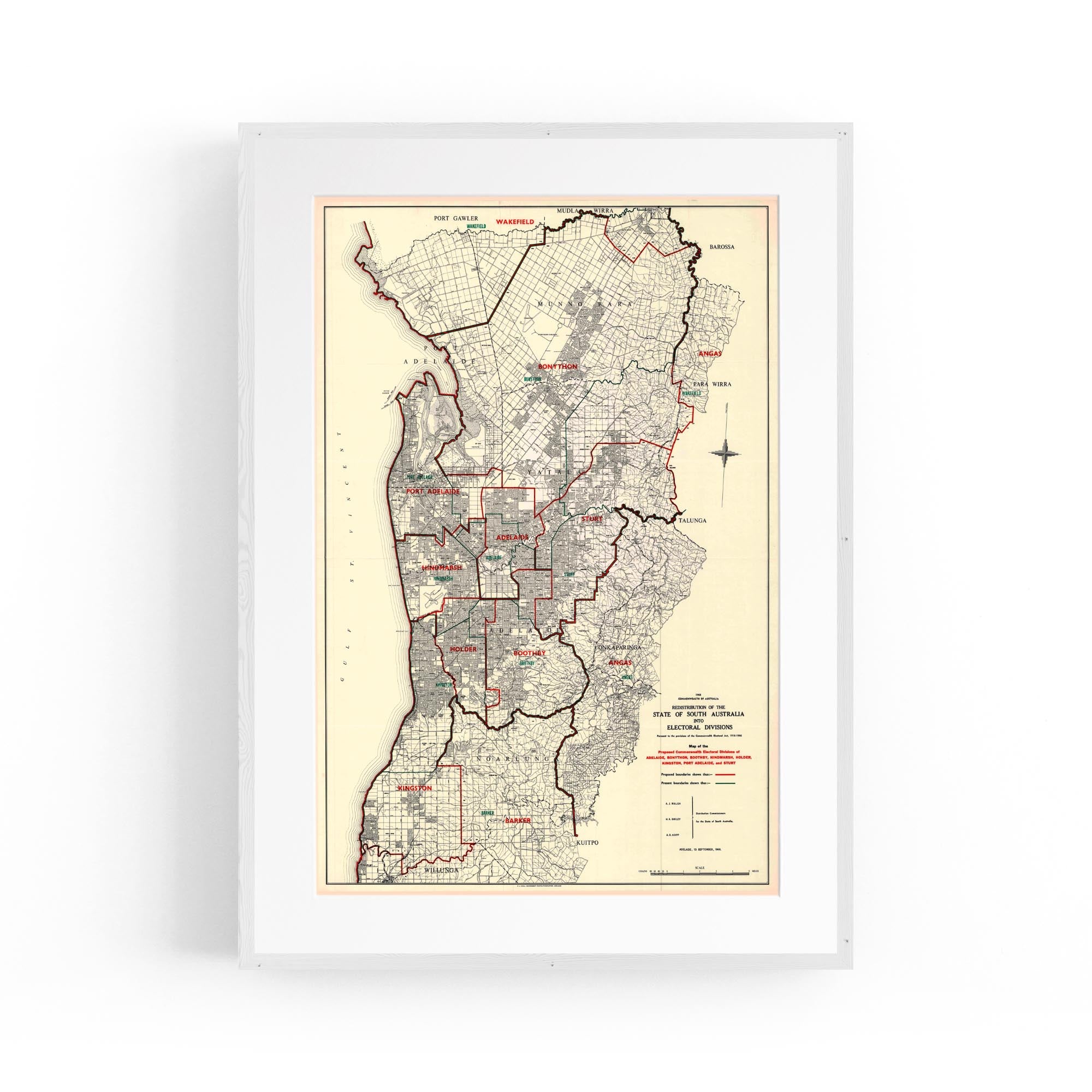 1968 Map of Adelaide & Surrounds, South Australia – Vintage Maps