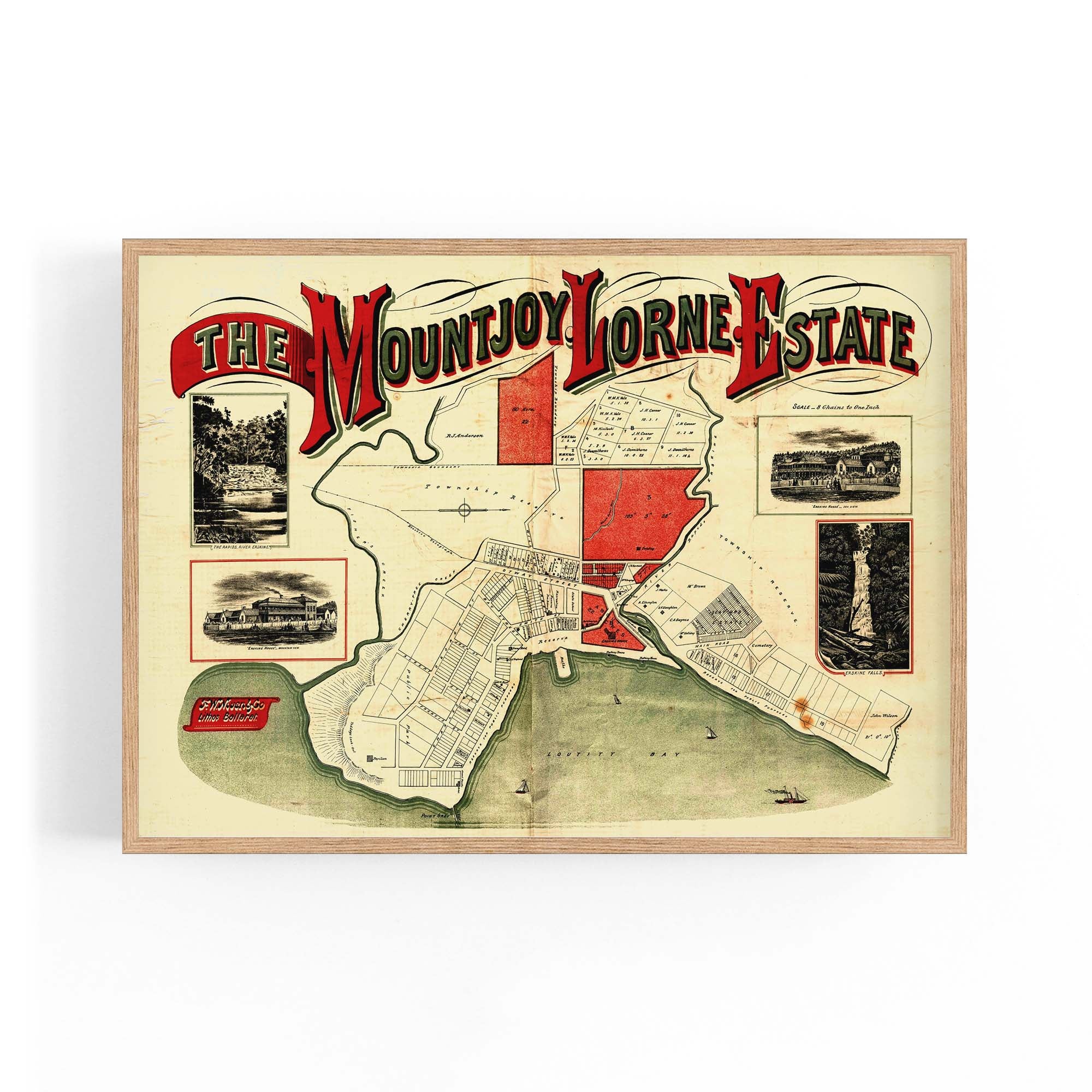 1880's Vintage Map of Lorne, Victoria Australia – Vintage Maps