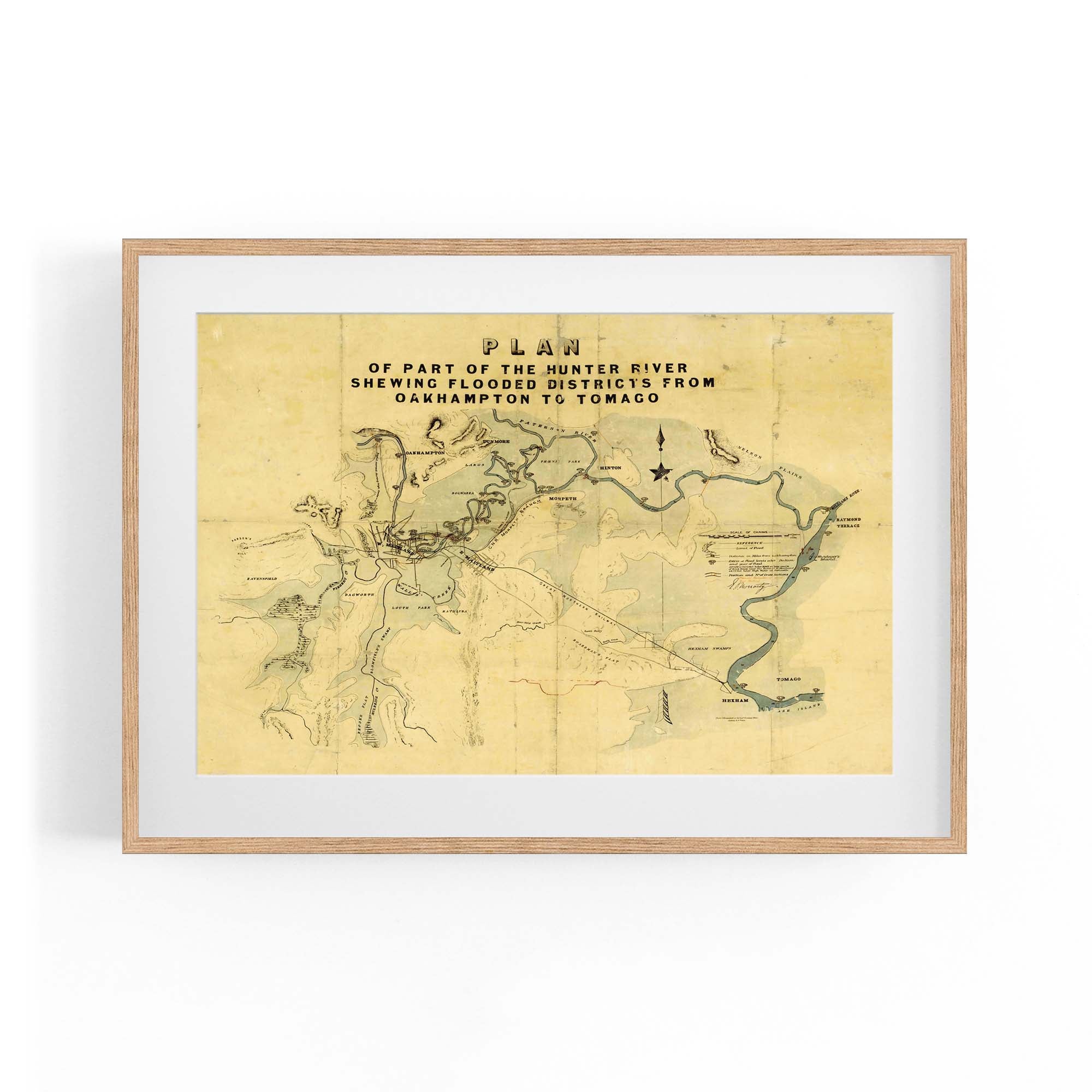 1870 Plan of the Hunter River, New South Wales – Vintage Maps