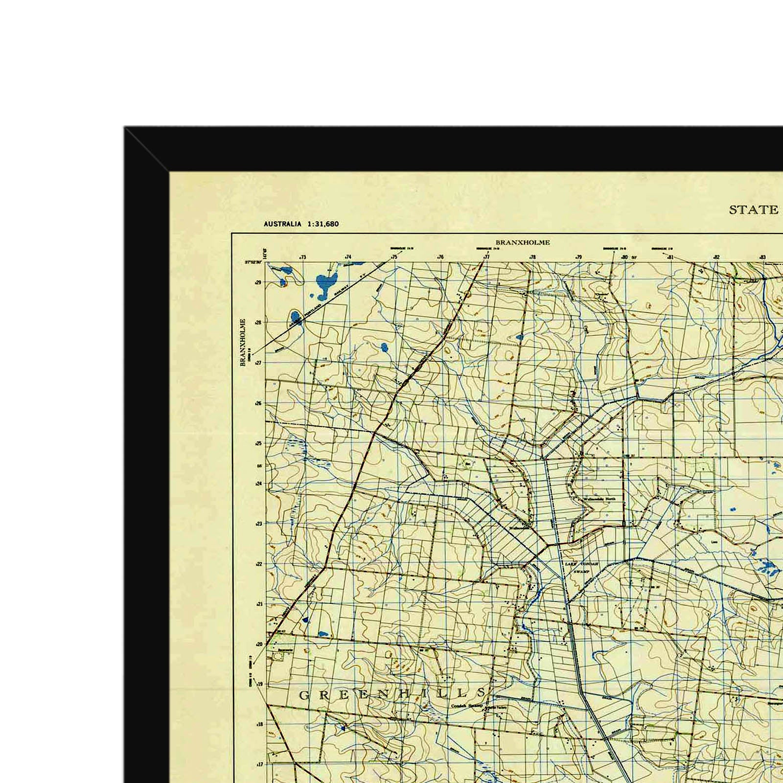 Branxholme, Victoria Australia Vintage Map 5 (1960) Vintage Maps