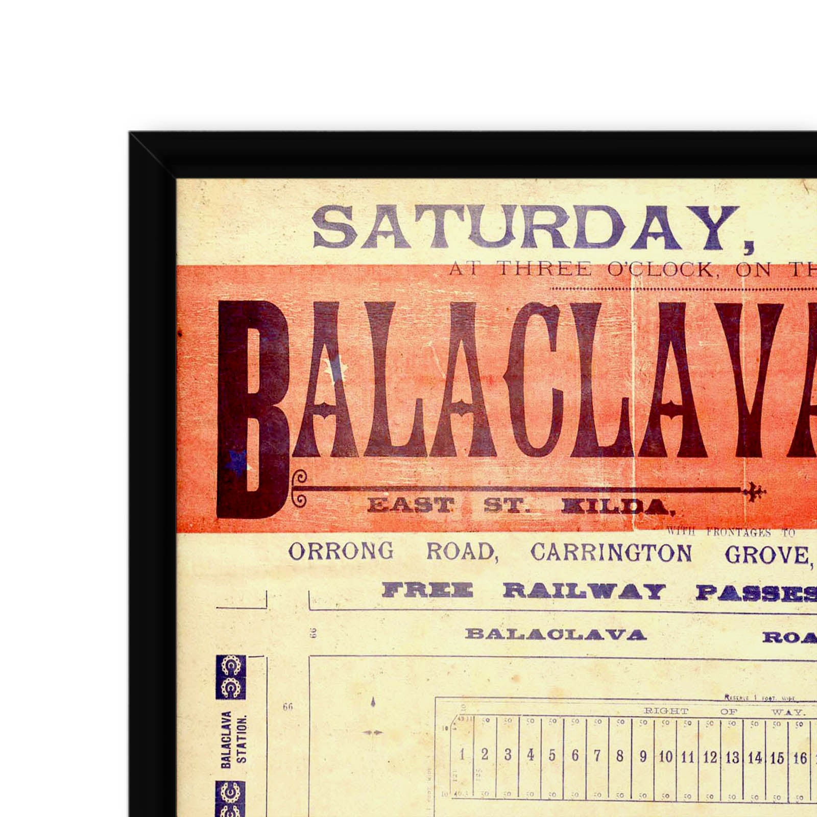 Balaclava, Victoria Australia Vintage Map 2 (1888?) Vintage Maps