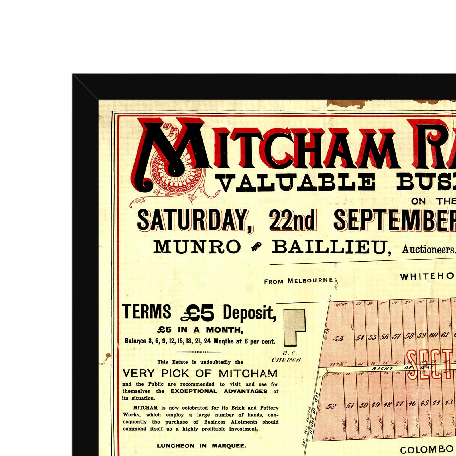 Mitcham, Victoria Australia Vintage Map #6 (1888) – Vintage Maps