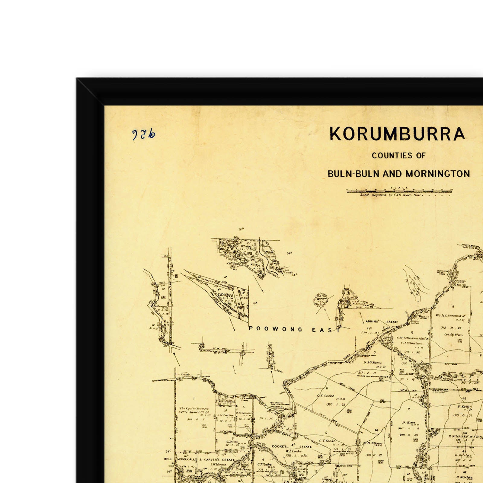 Korumburra, Victoria Australia Vintage Map 2 (1933) Vintage Maps