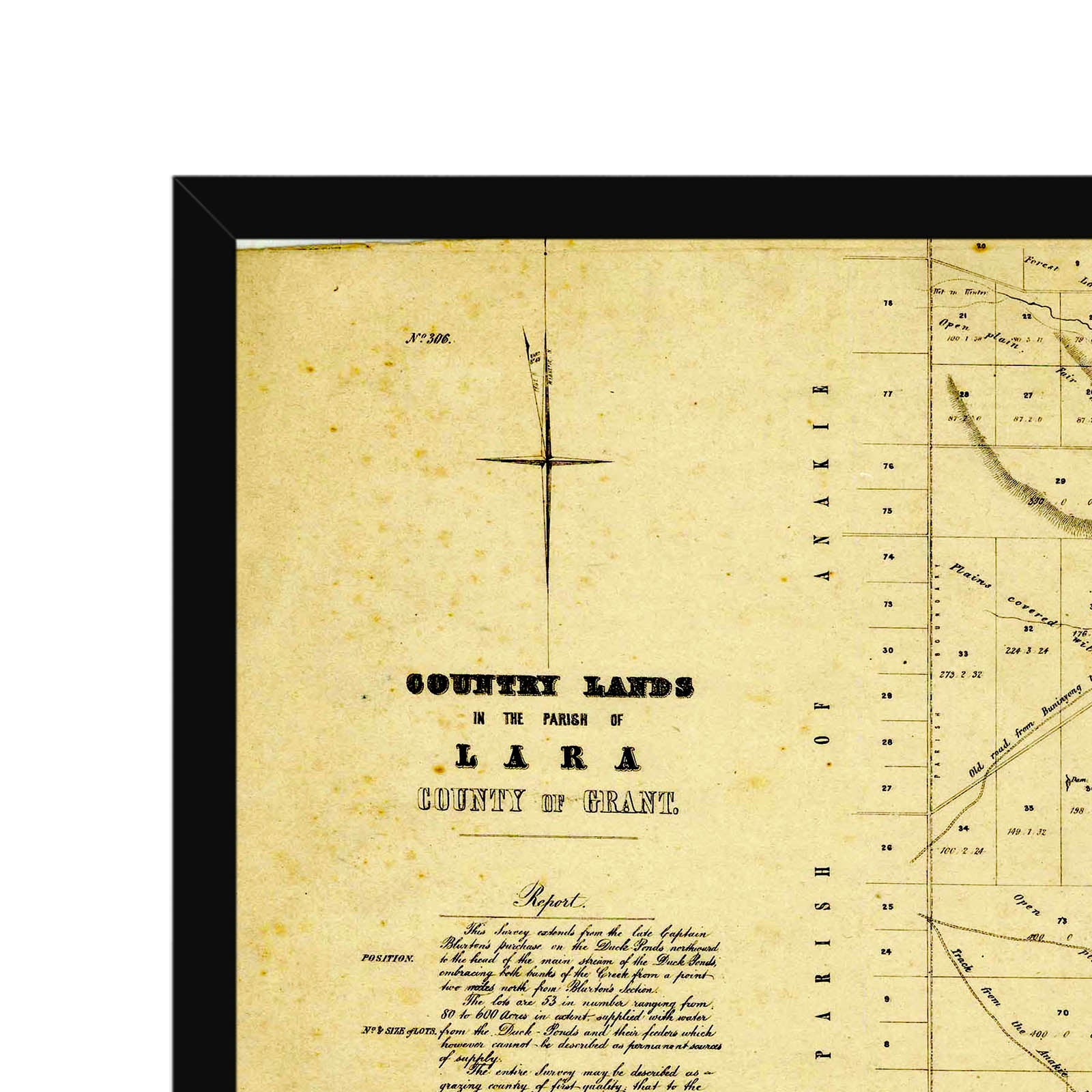 Lara, Victoria Australia Vintage Map #1 (1856) – Vintage Maps