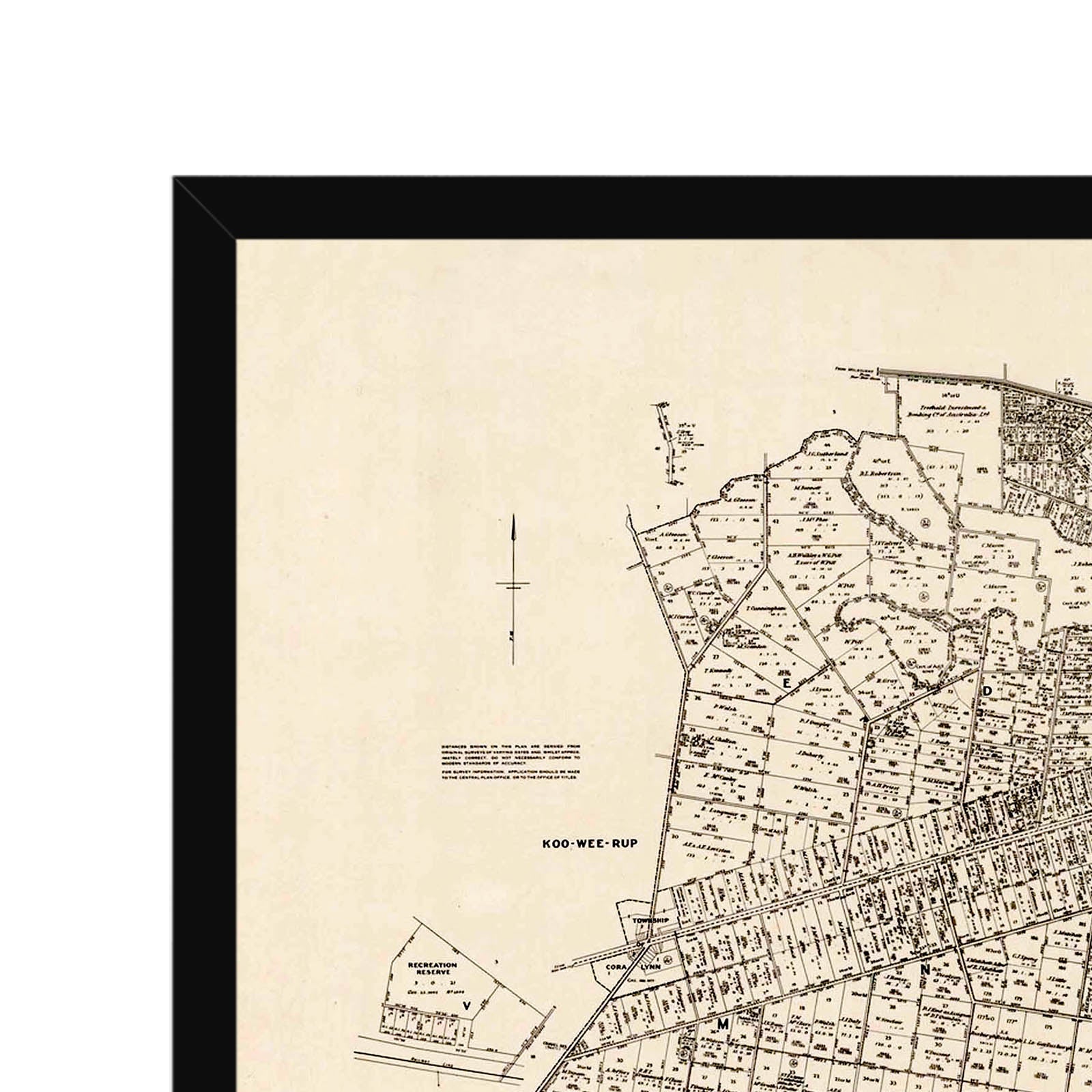 Koo Wee Rup, Victoria Australia Vintage Map 2 (1960) Vintage Maps