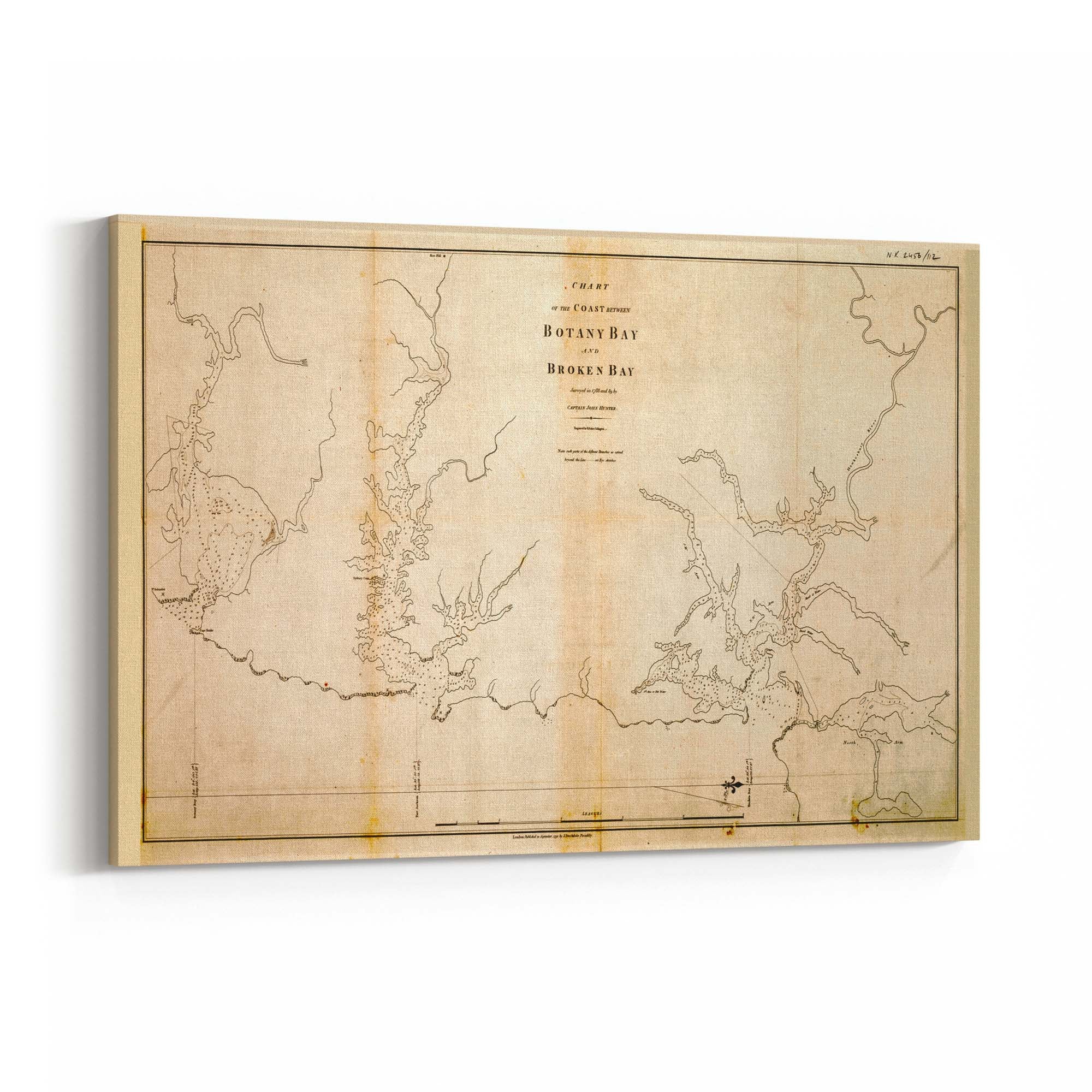 1788 Chart of the Coast between Botany Bay and Broken Bay – Vintage Maps