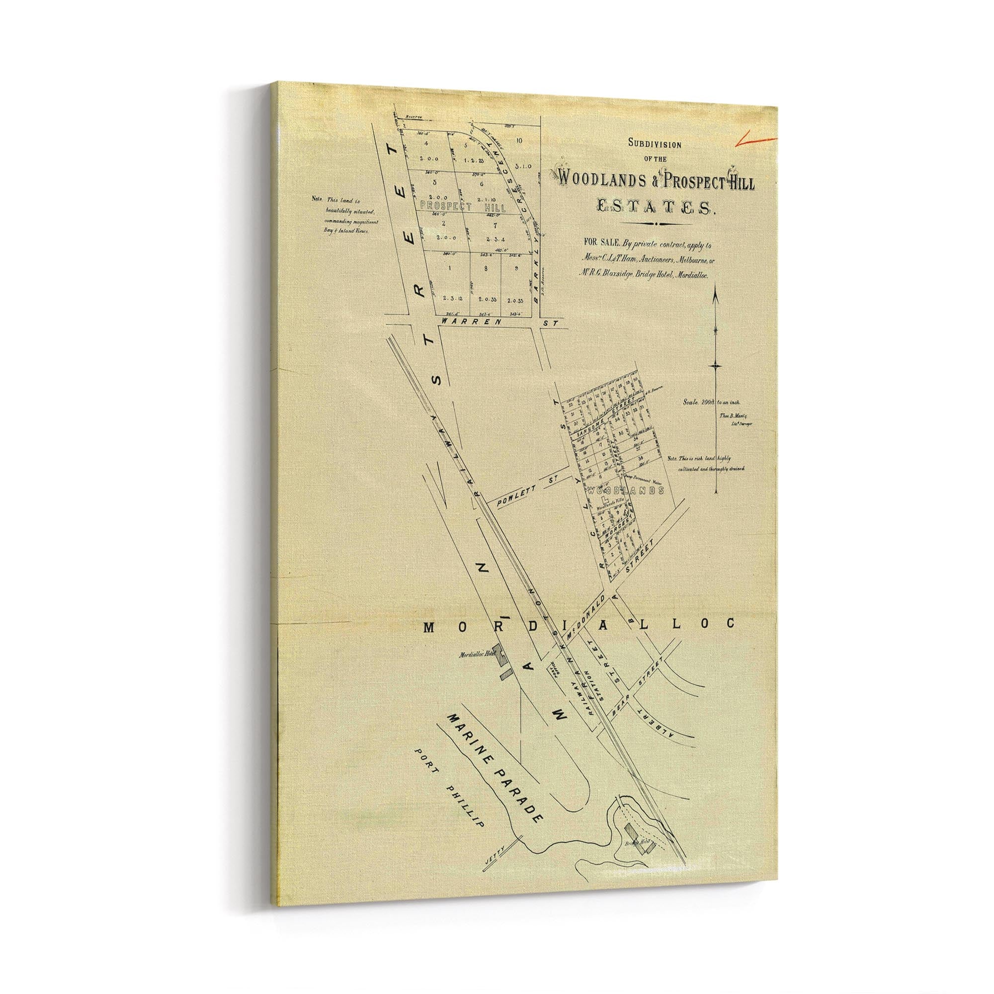 1800's Vintage Map of Mordialloc, Victoria Australia – Vintage Maps