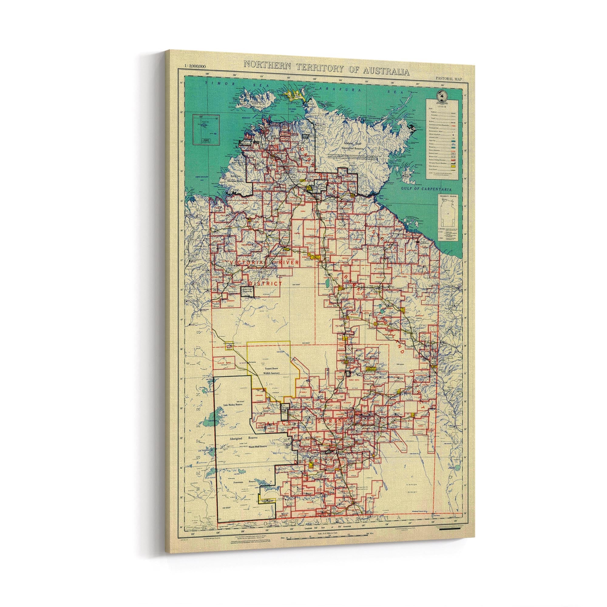 1969 Map of the Northern Territory – Vintage Maps