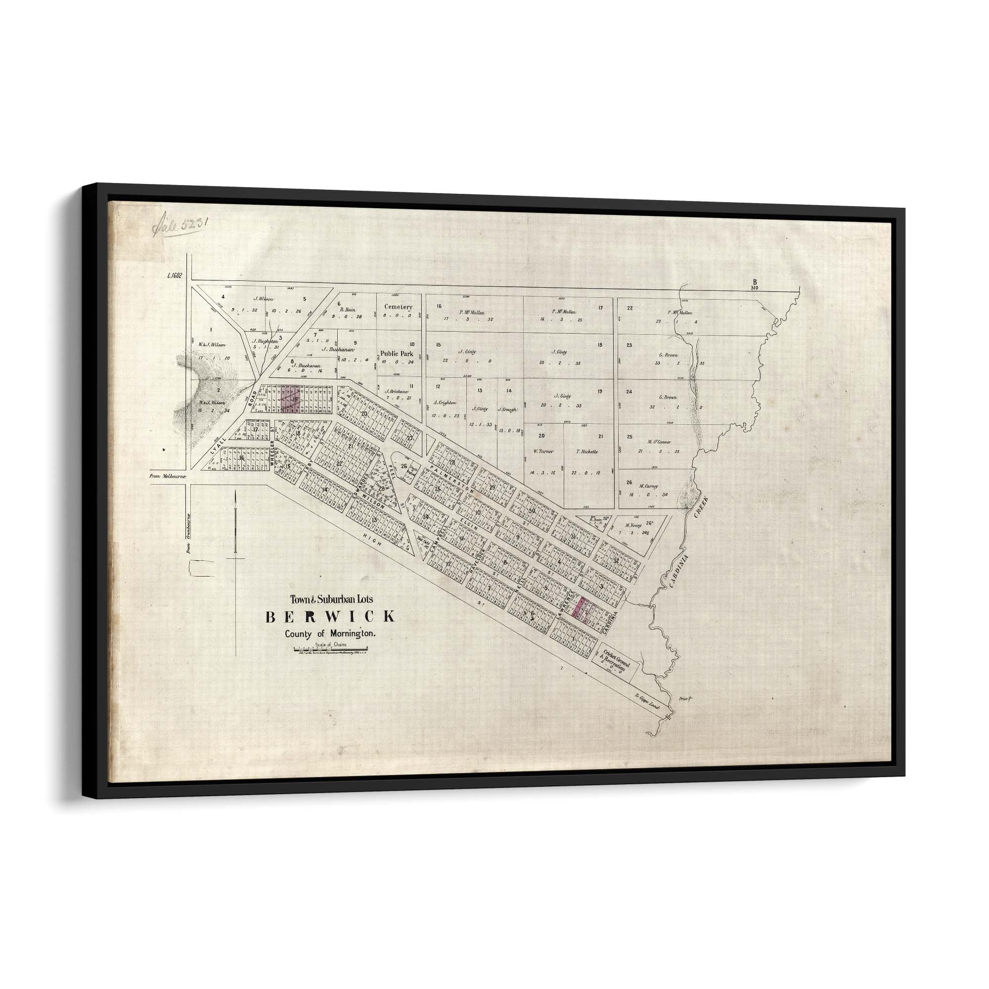 Berwick, Victoria Australia Vintage Map #3 (1878) – Vintage Maps