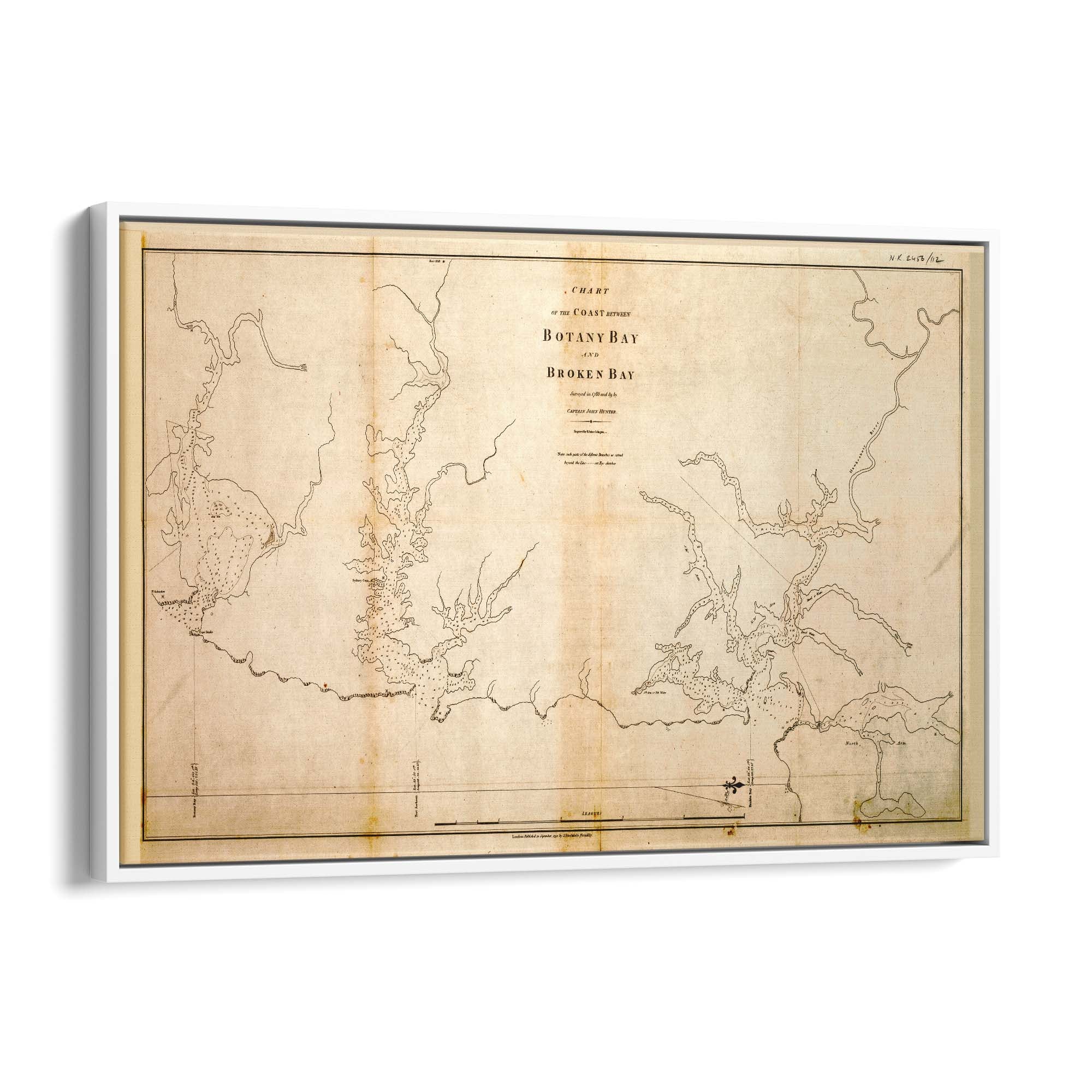 1788 Chart of the Coast between Botany Bay and Broken Bay – Vintage Maps