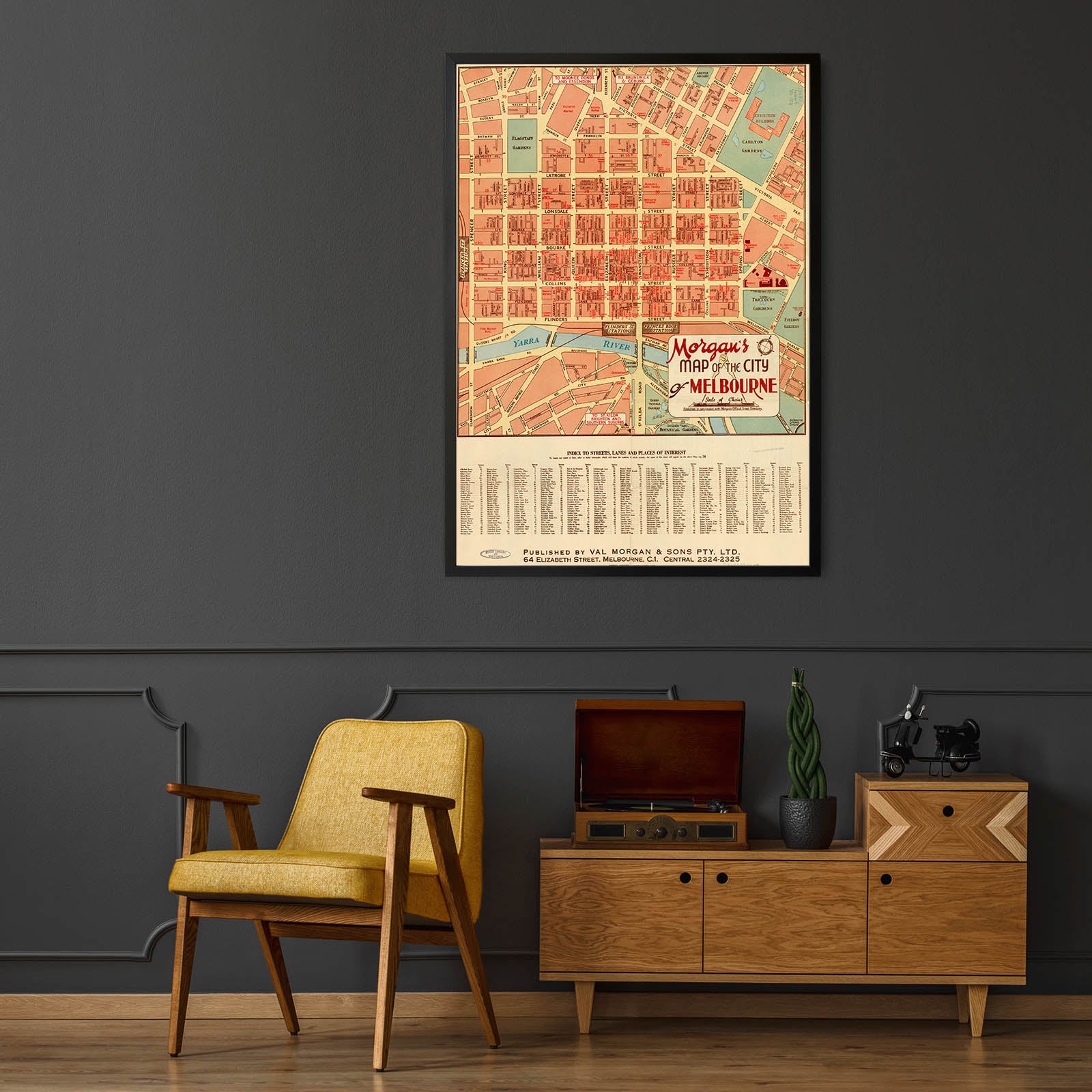 Melbourne CBD, Victoria Australia Vintage Map #96 (1945?) – Vintage Maps